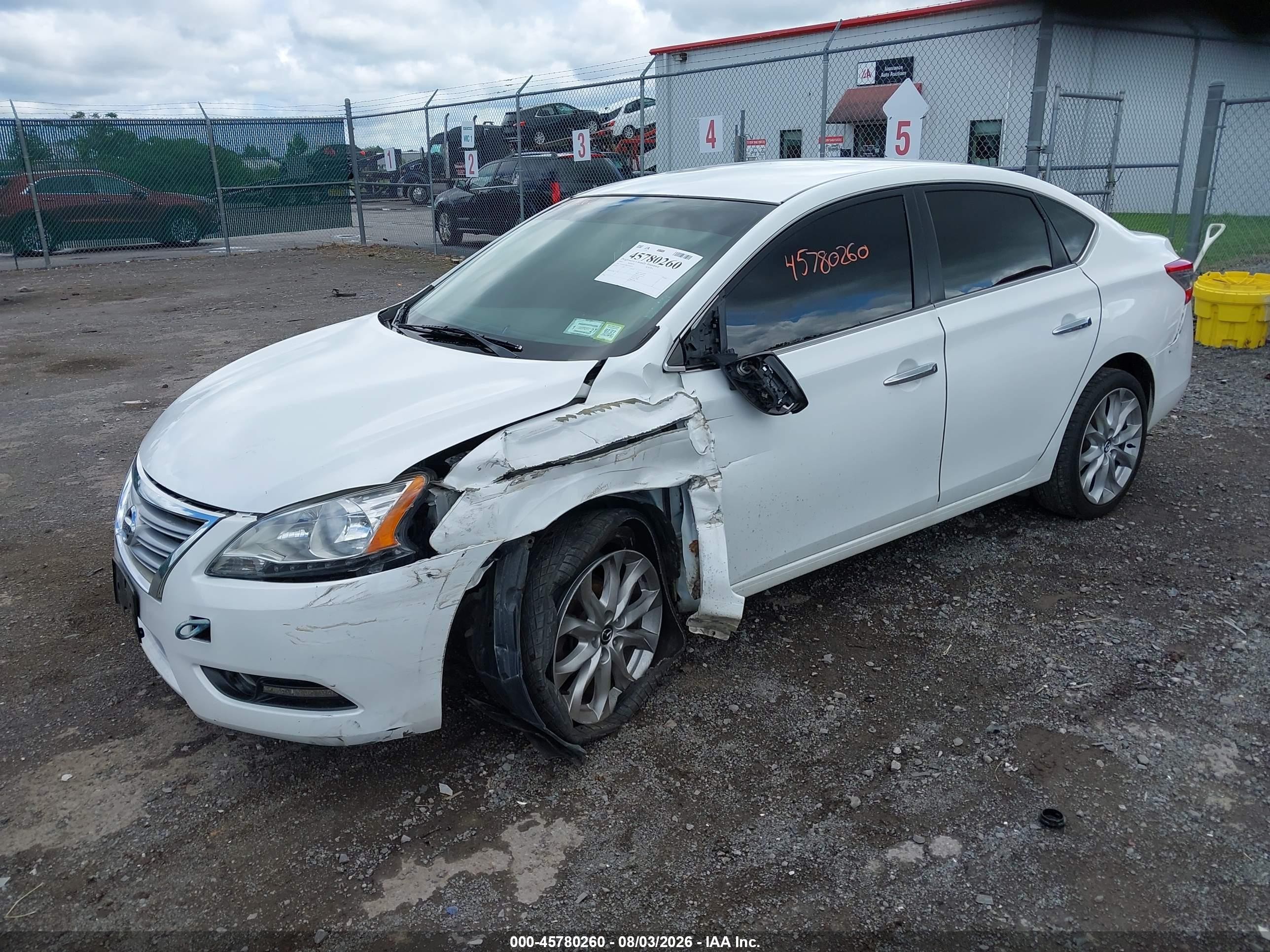 2014 Nissan Sentra Fe+ S/fe+ Sv/s/sl/sr/sv White vin: 3N1AB7AP8EY249536