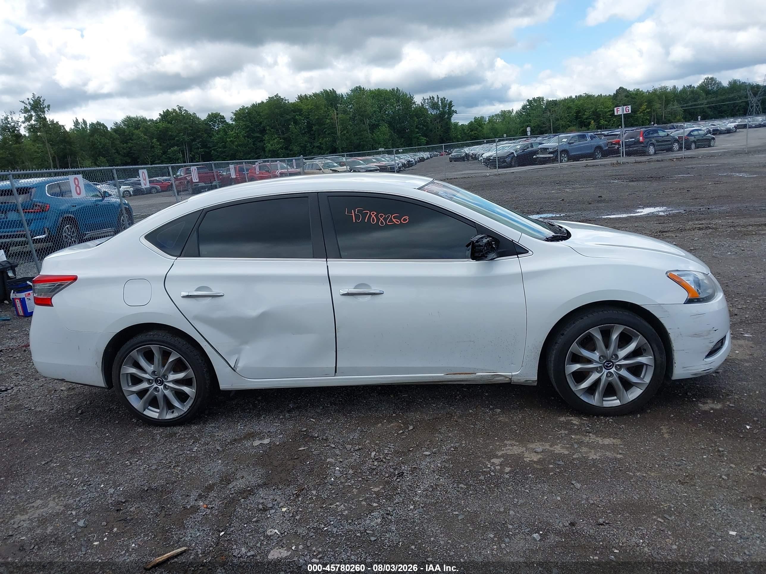 2014 Nissan Sentra Fe+ S/fe+ Sv/s/sl/sr/sv White vin: 3N1AB7AP8EY249536