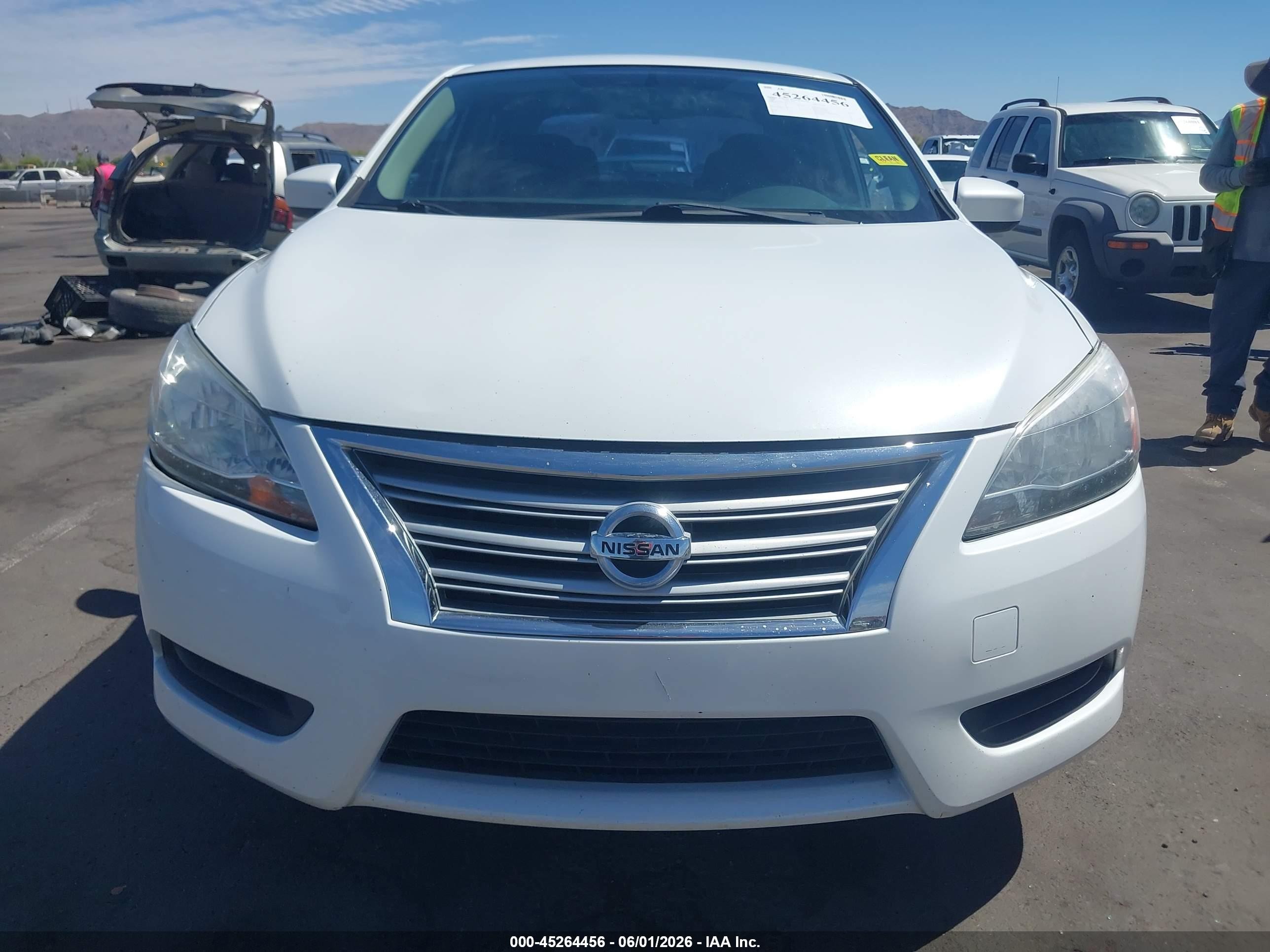 2014 Nissan Sentra Sv White vin: 3N1AB7AP8EY251173