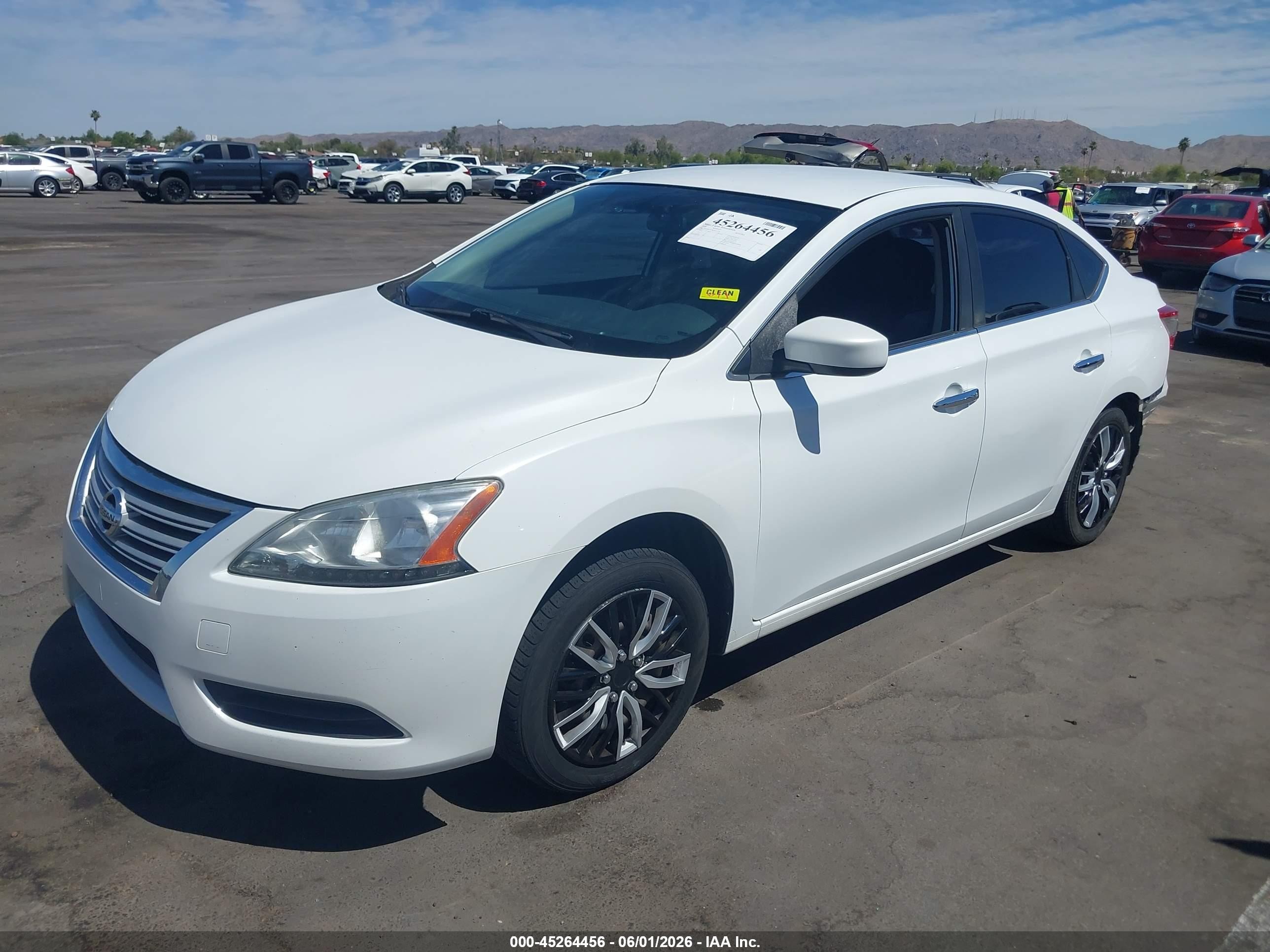 2014 Nissan Sentra Sv White vin: 3N1AB7AP8EY251173