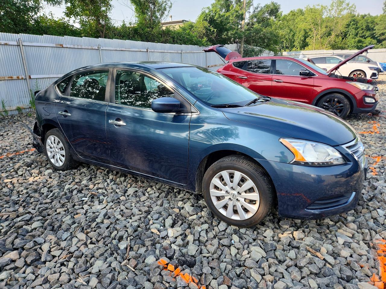 2014 Nissan Sentra Sv Blue vin: 3N1AB7AP8EY258933