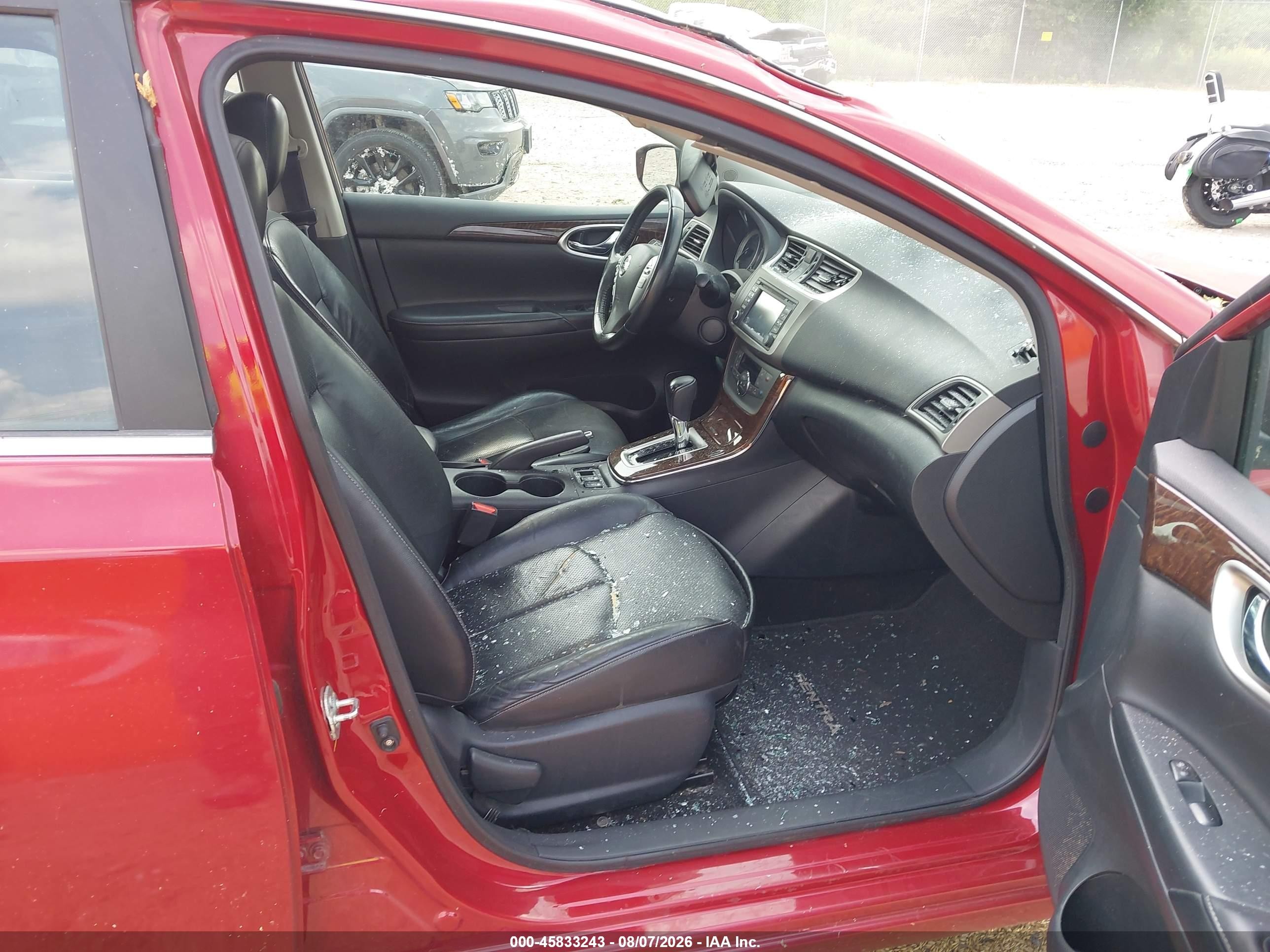 2014 Nissan Sentra Sl Бордовый vin: 3N1AB7AP8EY263436