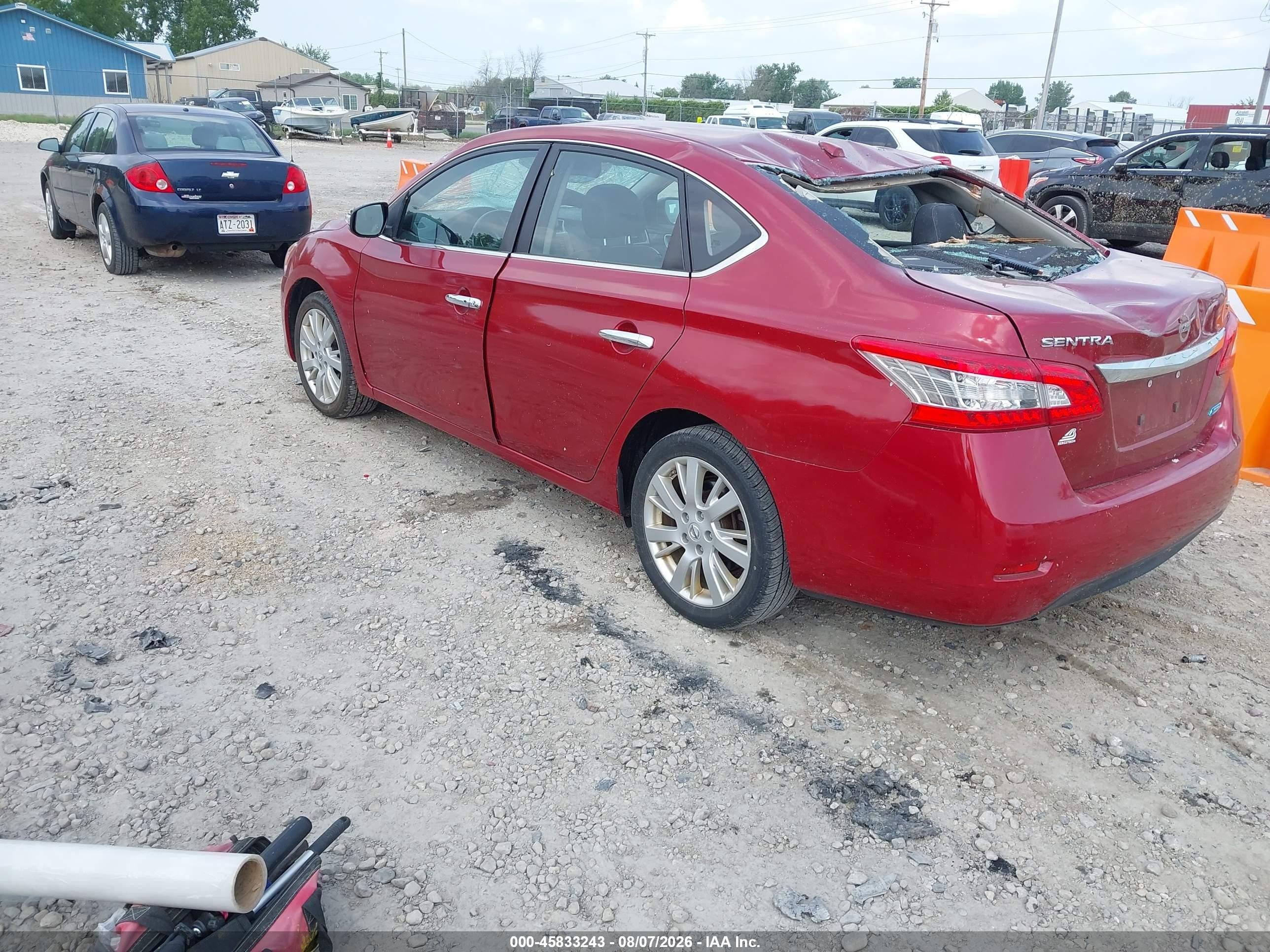 2014 Nissan Sentra Sl Бордовый vin: 3N1AB7AP8EY263436
