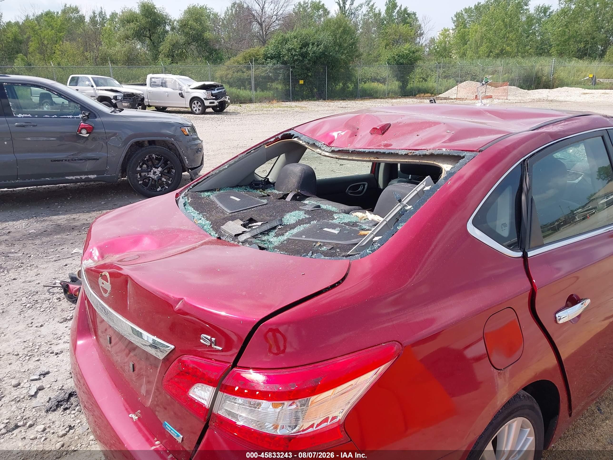 2014 Nissan Sentra Sl Бордовый vin: 3N1AB7AP8EY263436