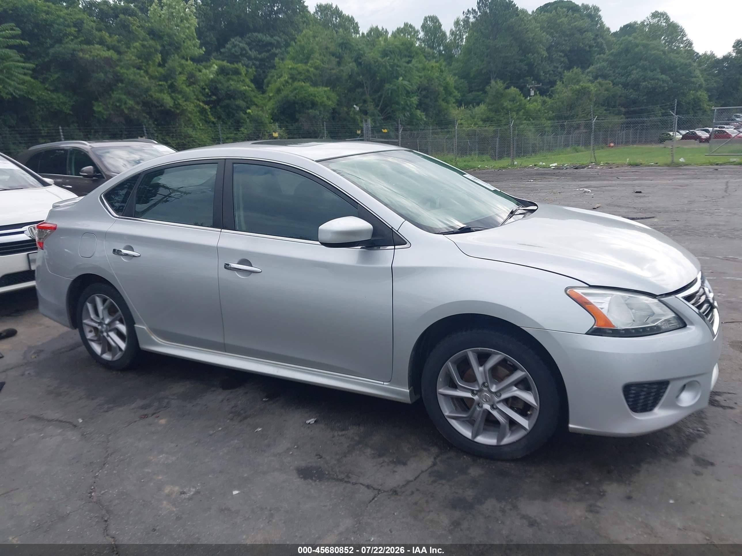 2014 Nissan Sentra Sr Silver vin: 3N1AB7AP8EY272038