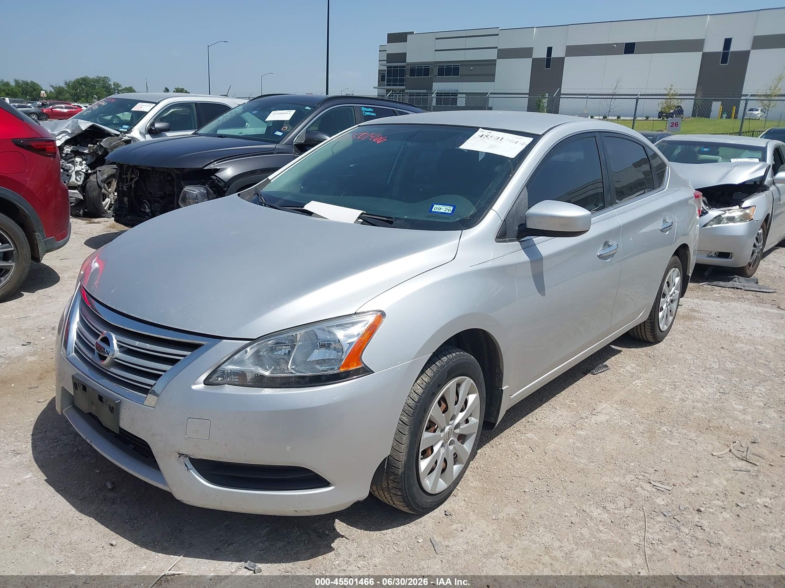 2014 Nissan Sentra Sv Серебряный vin: 3N1AB7AP8EY288904