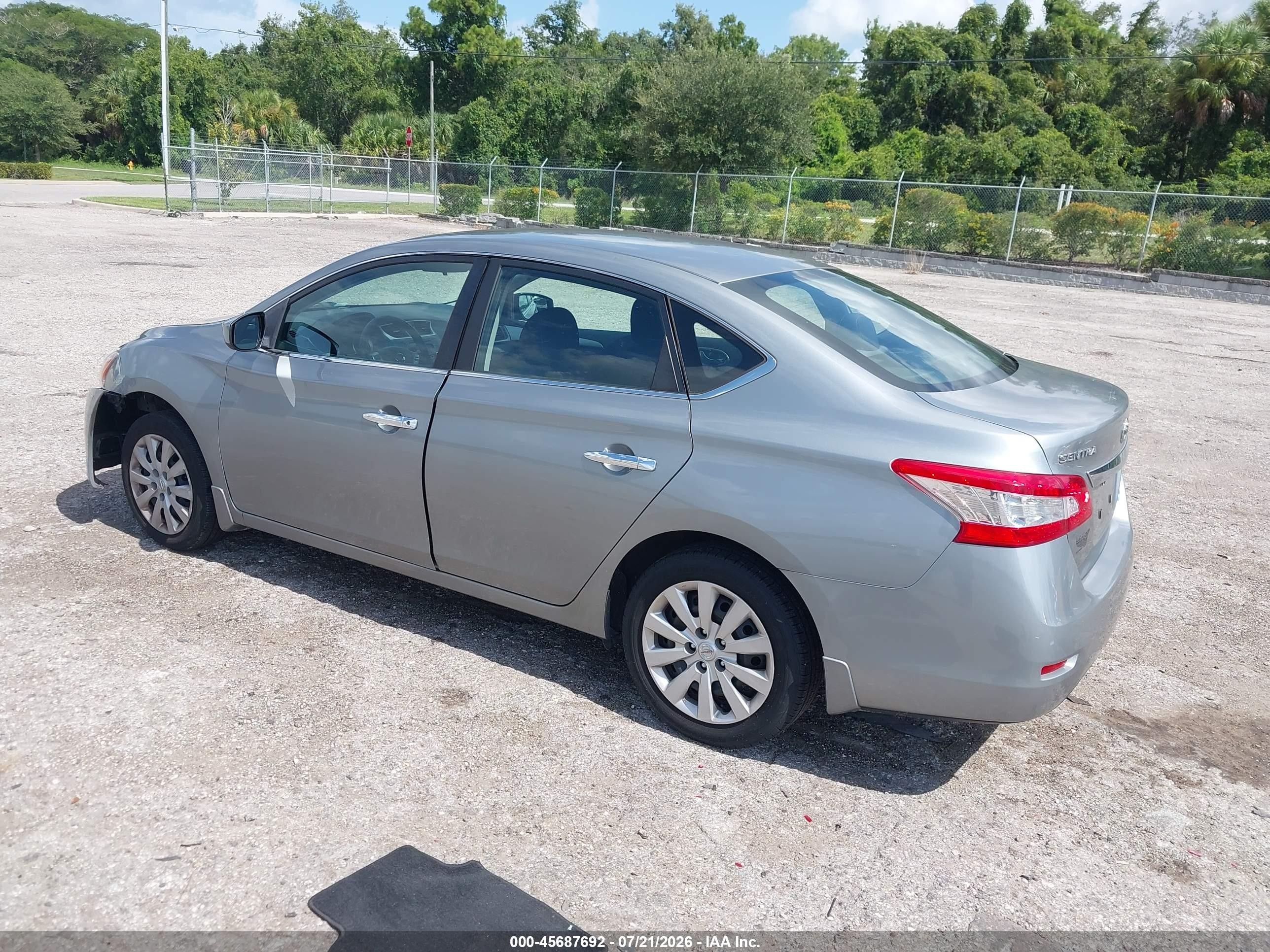 2014 Nissan Sentra Sv Gray vin: 3N1AB7AP8EY299921
