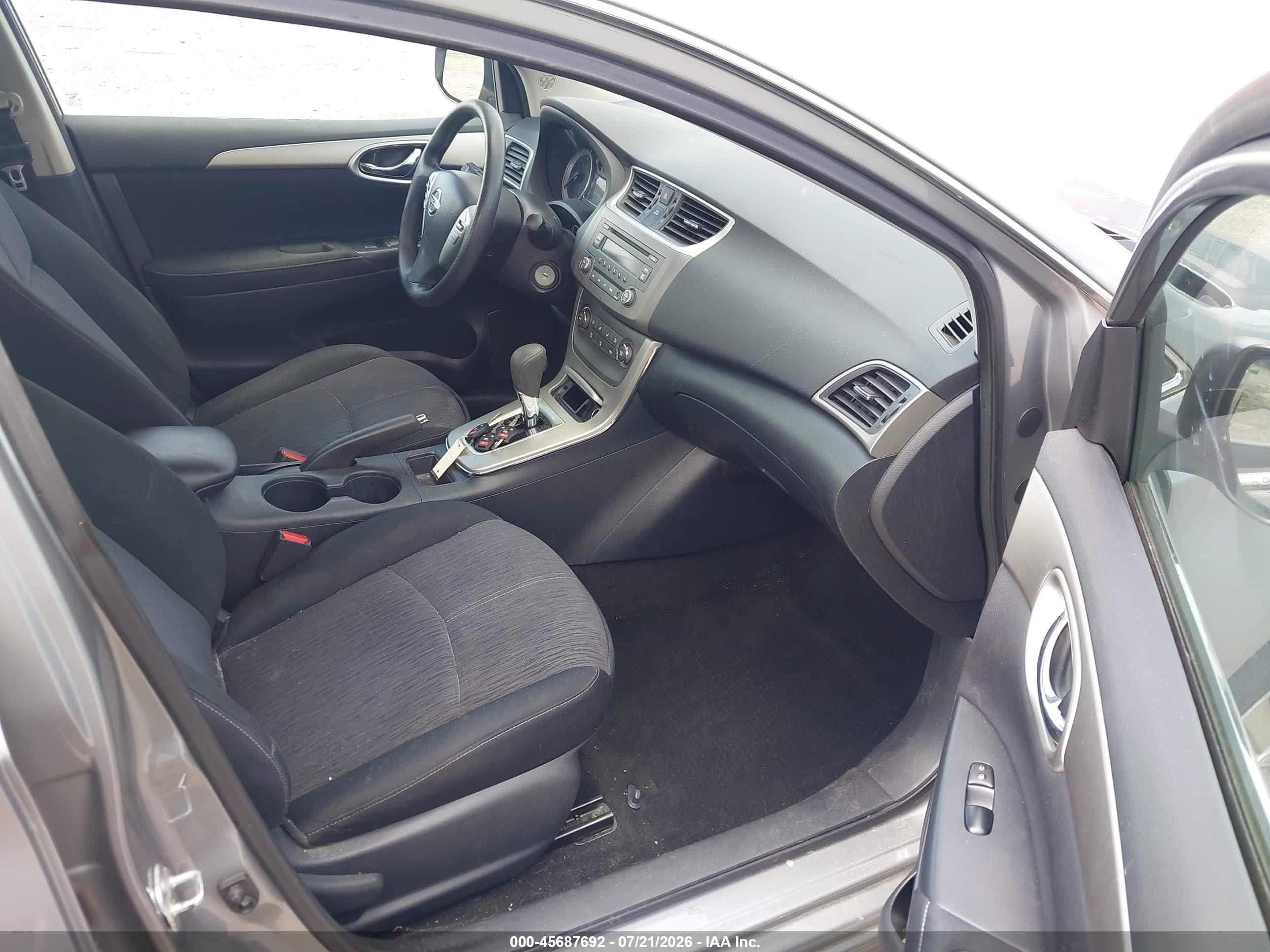 2014 Nissan Sentra Sv Gray vin: 3N1AB7AP8EY299921