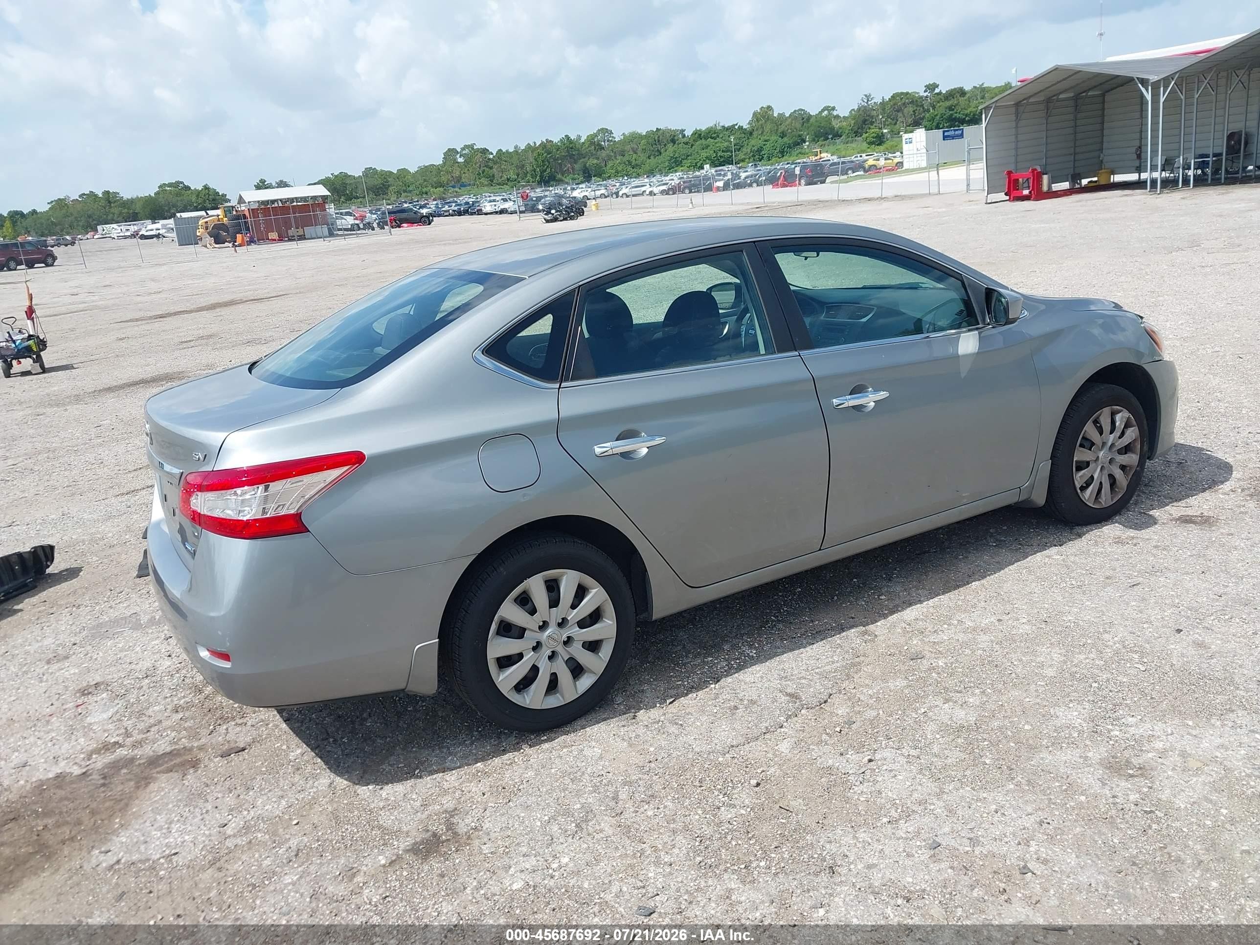 2014 Nissan Sentra Sv Gray vin: 3N1AB7AP8EY299921