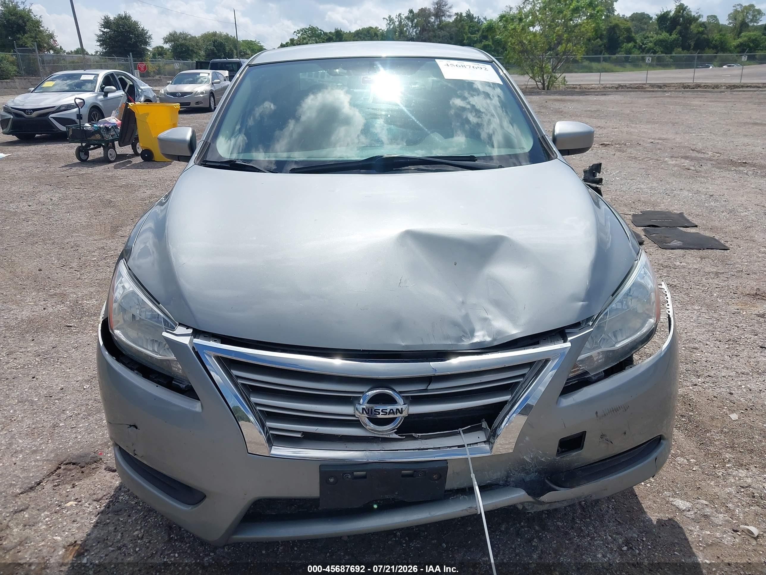 2014 Nissan Sentra Sv Gray vin: 3N1AB7AP8EY299921
