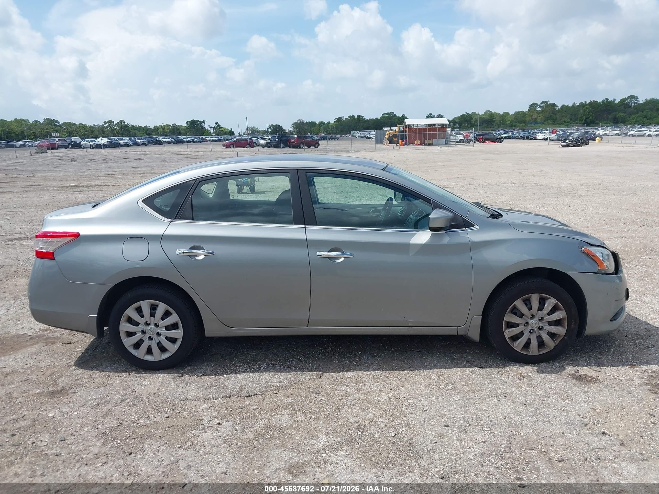 2014 Nissan Sentra Sv Gray vin: 3N1AB7AP8EY299921