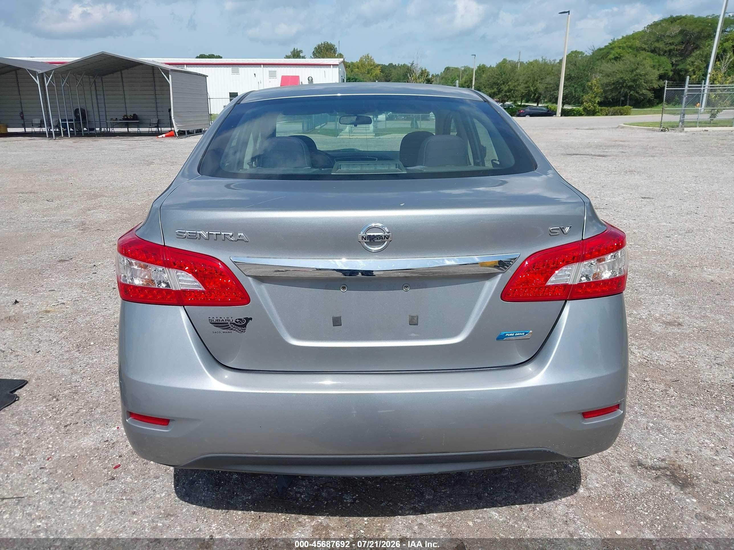 2014 Nissan Sentra Sv Gray vin: 3N1AB7AP8EY299921