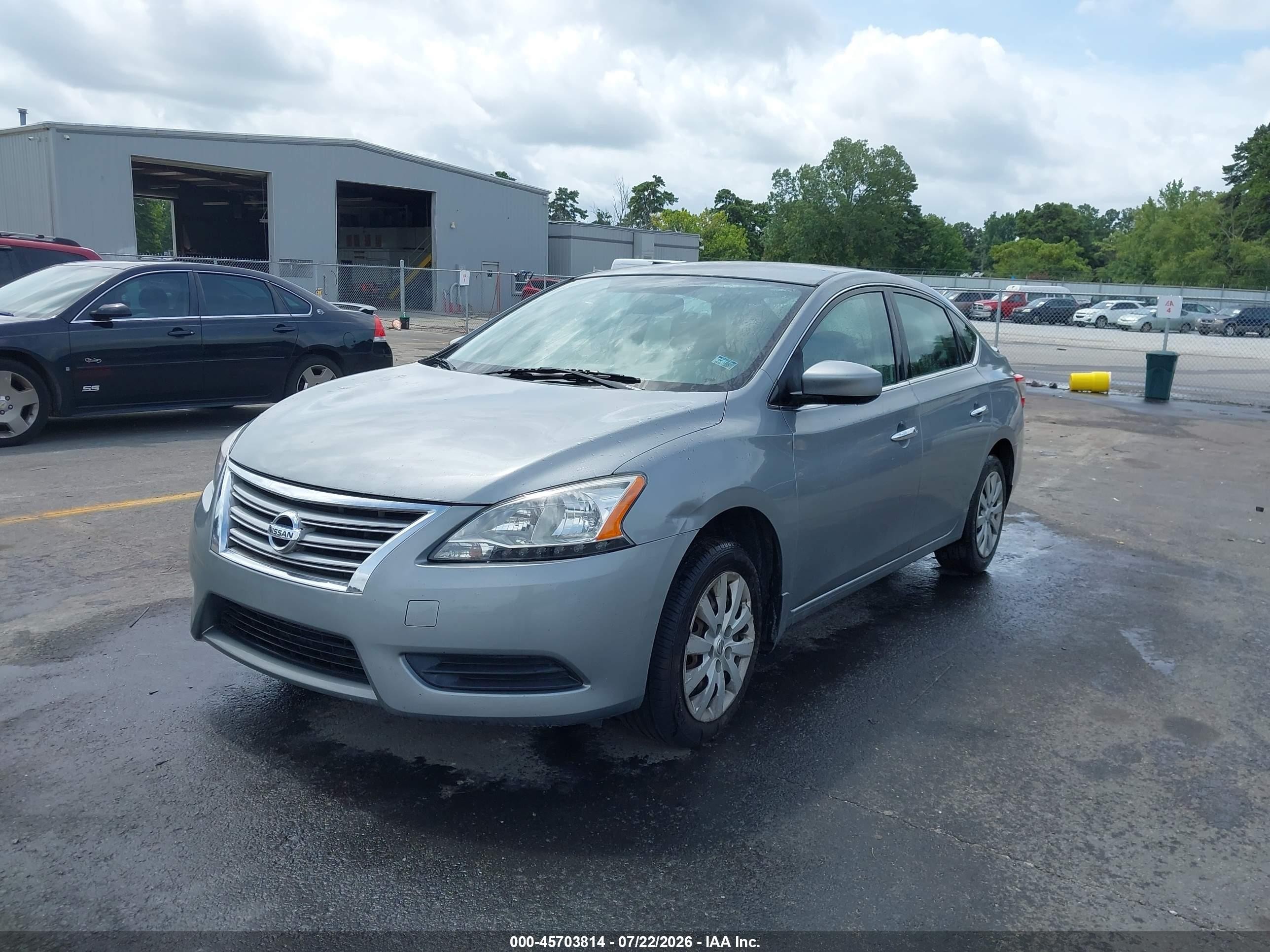 2014 Nissan Sentra S Silver vin: 3N1AB7AP8EY304020