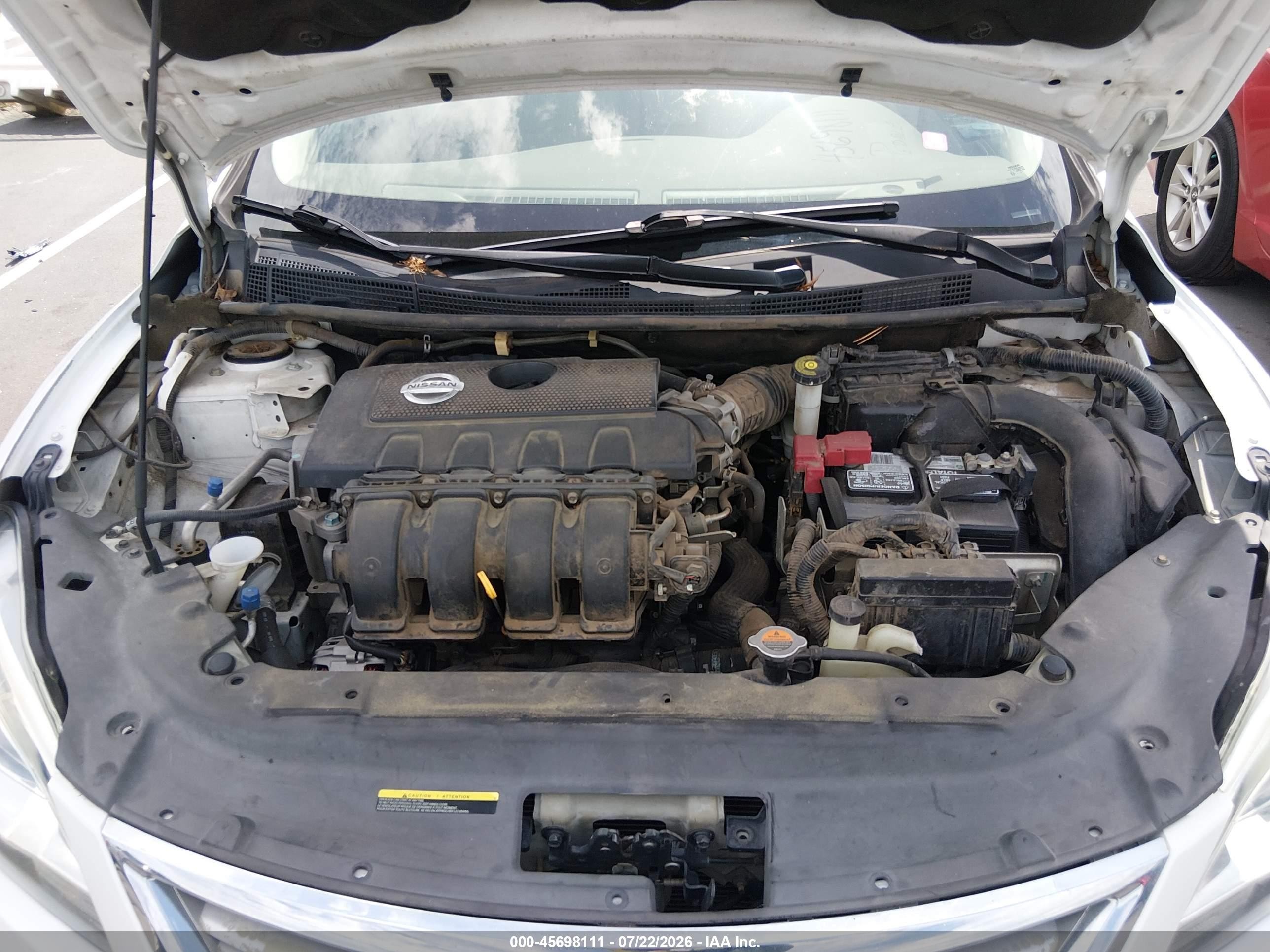 2014 Nissan Sentra Sv White vin: 3N1AB7AP8EY305698