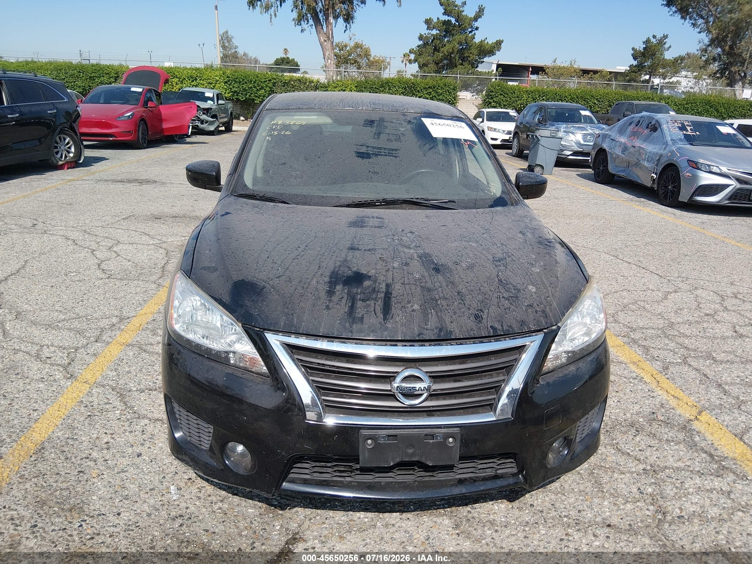 2014 Nissan Sentra Sr Black vin: 3N1AB7AP8EY312327