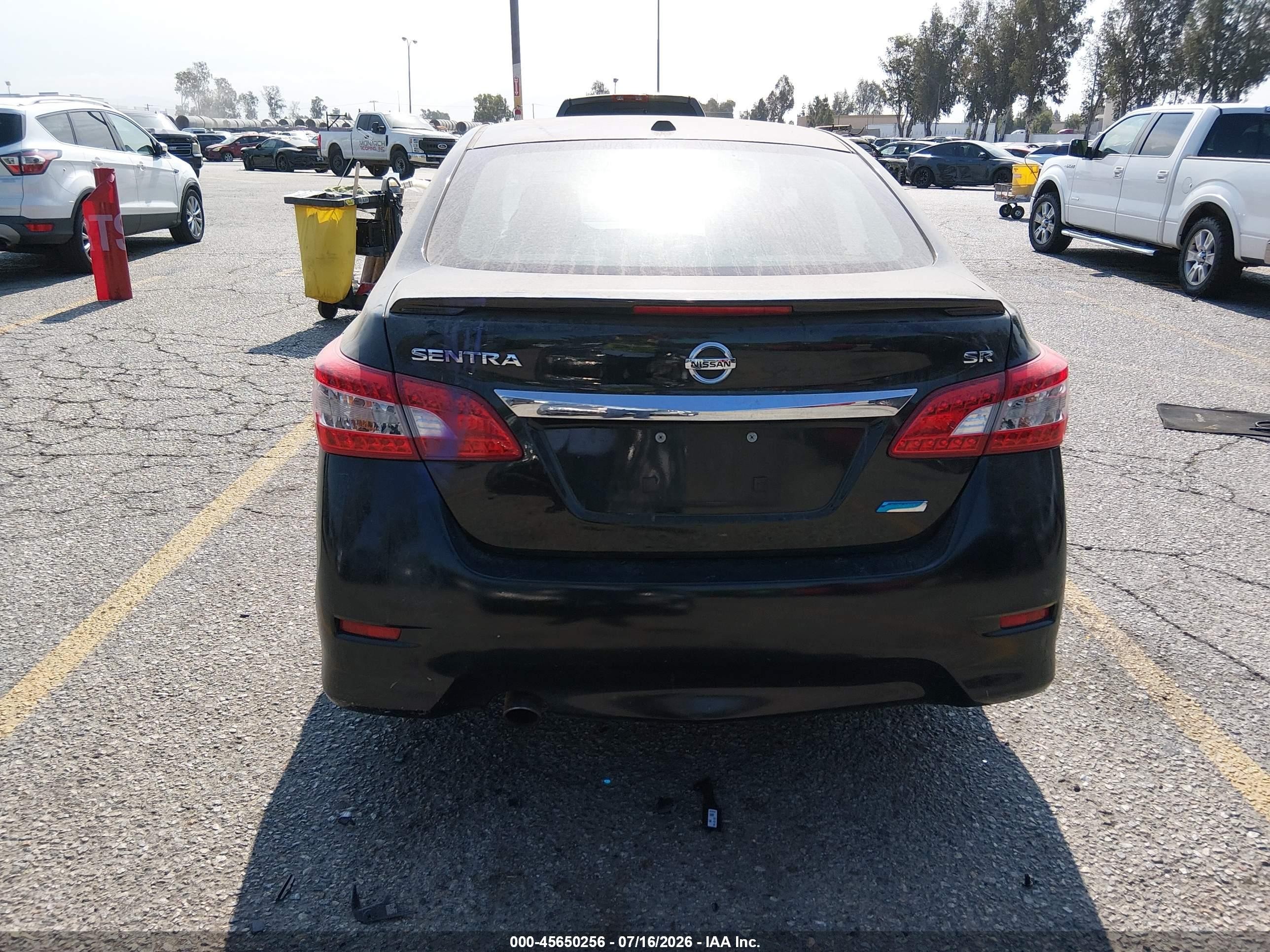 2014 Nissan Sentra Sr Black vin: 3N1AB7AP8EY312327