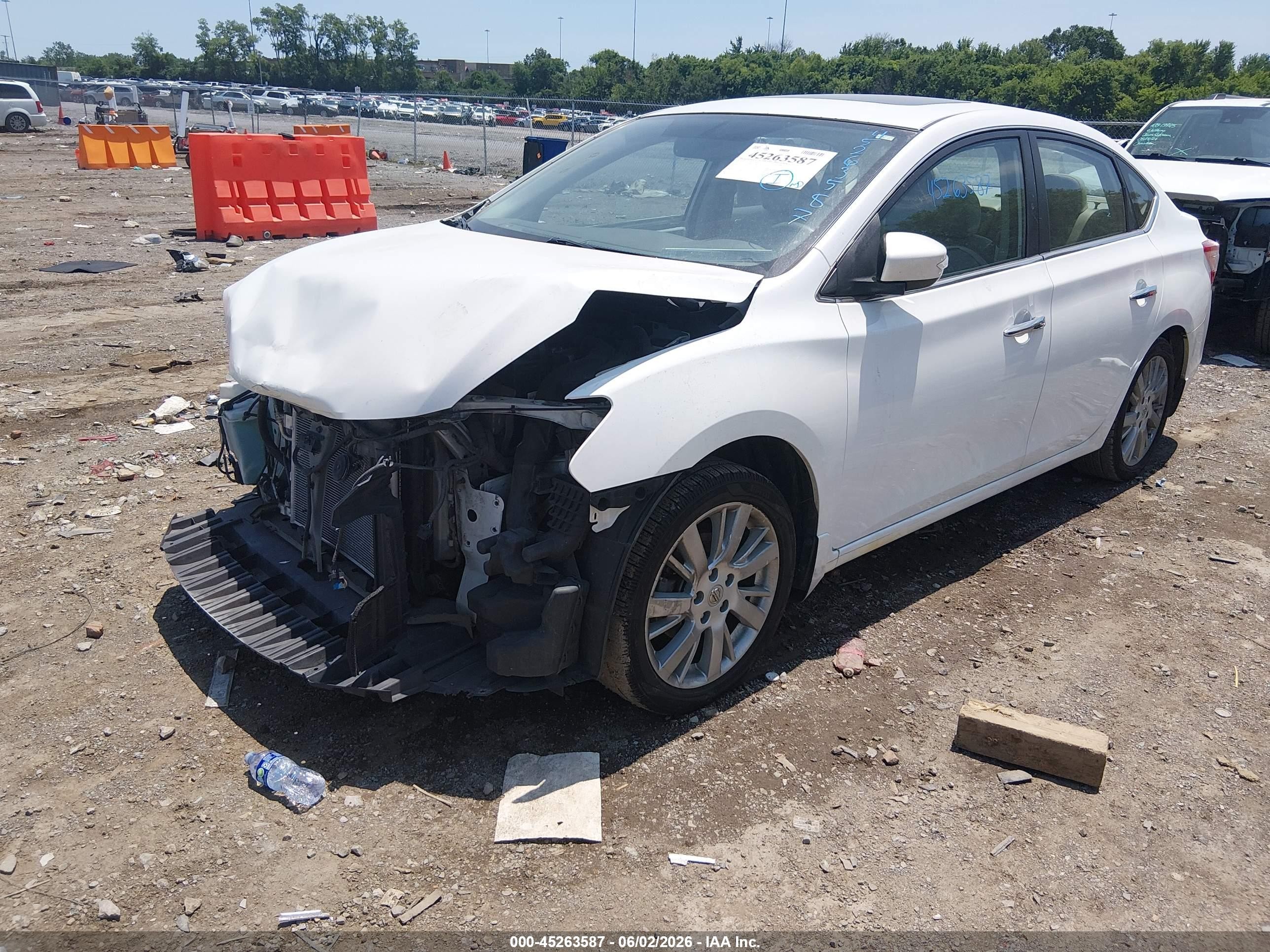 2014 Nissan Sentra Sl White vin: 3N1AB7AP8EY317981