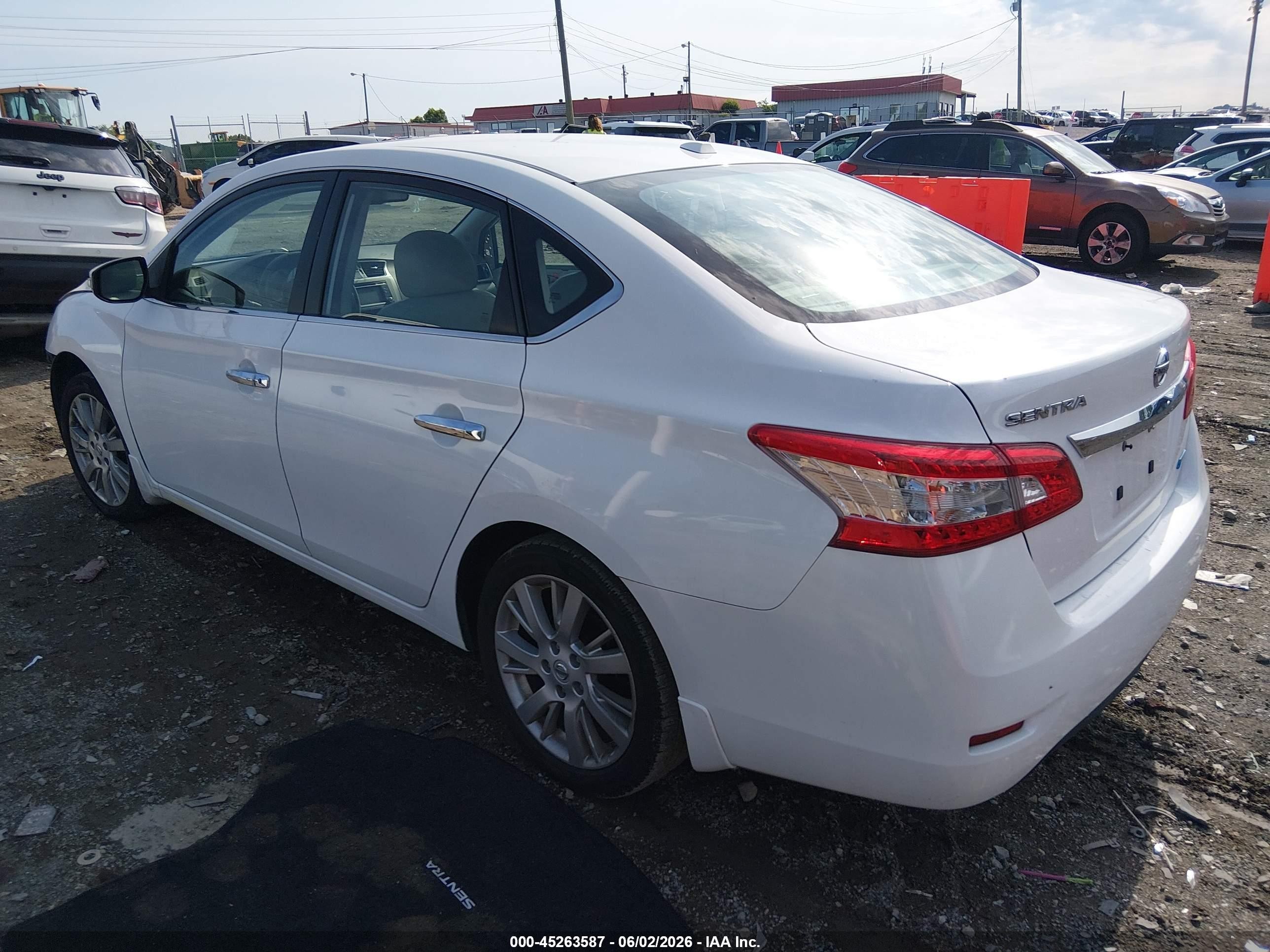 2014 Nissan Sentra Sl White vin: 3N1AB7AP8EY317981
