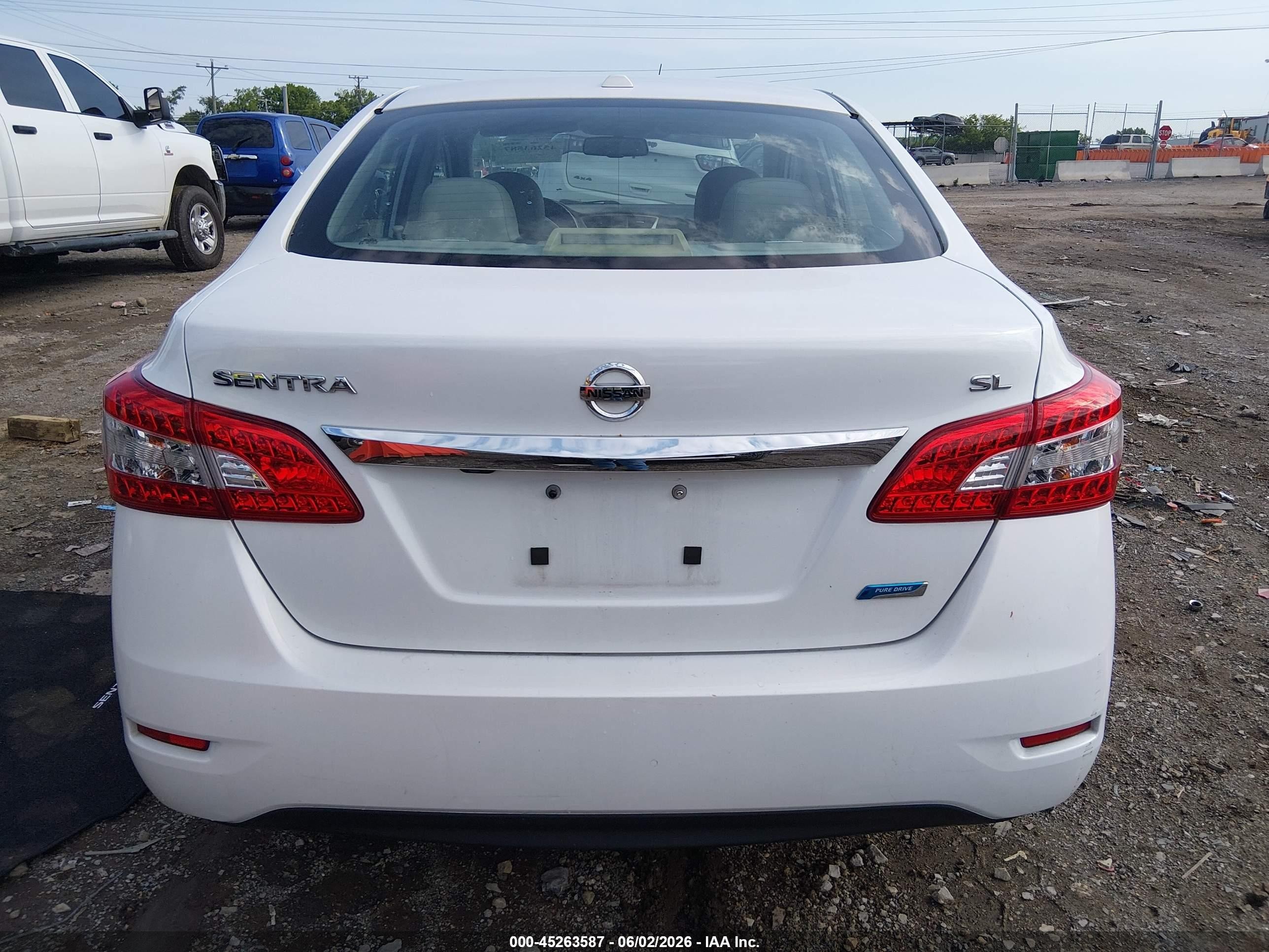 2014 Nissan Sentra Sl White vin: 3N1AB7AP8EY317981