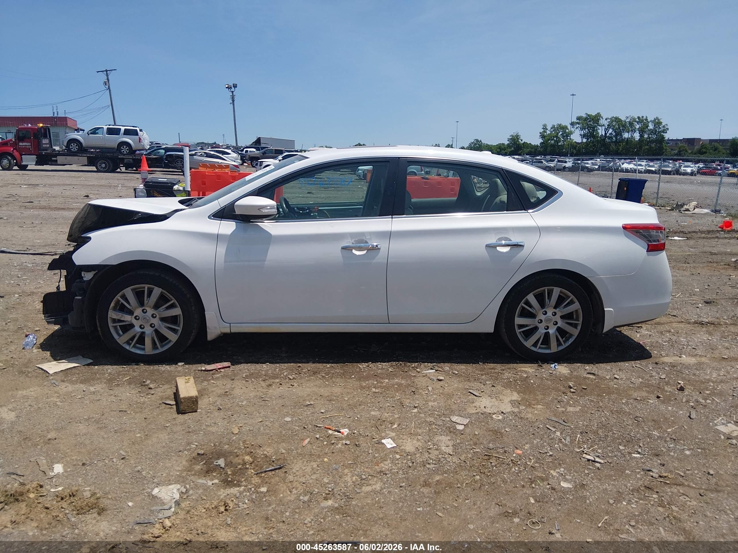 2014 Nissan Sentra Sl White vin: 3N1AB7AP8EY317981