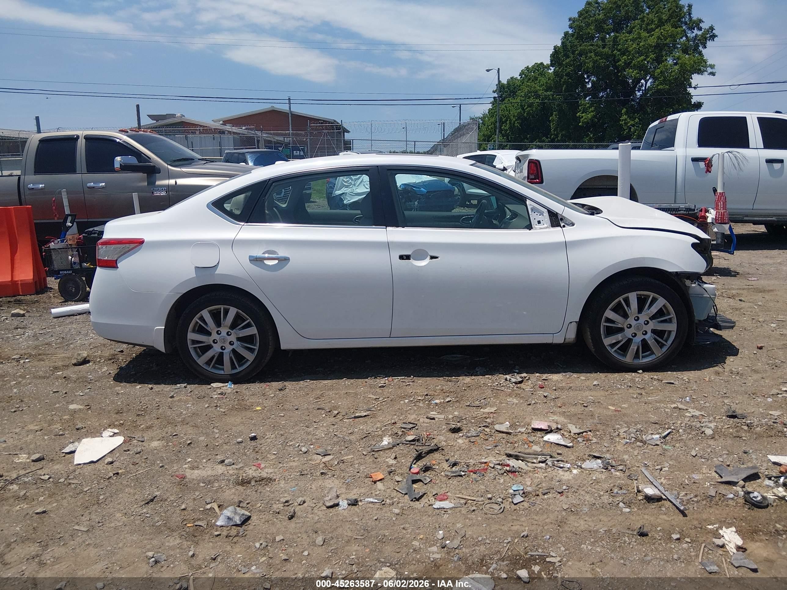 2014 Nissan Sentra Sl White vin: 3N1AB7AP8EY317981