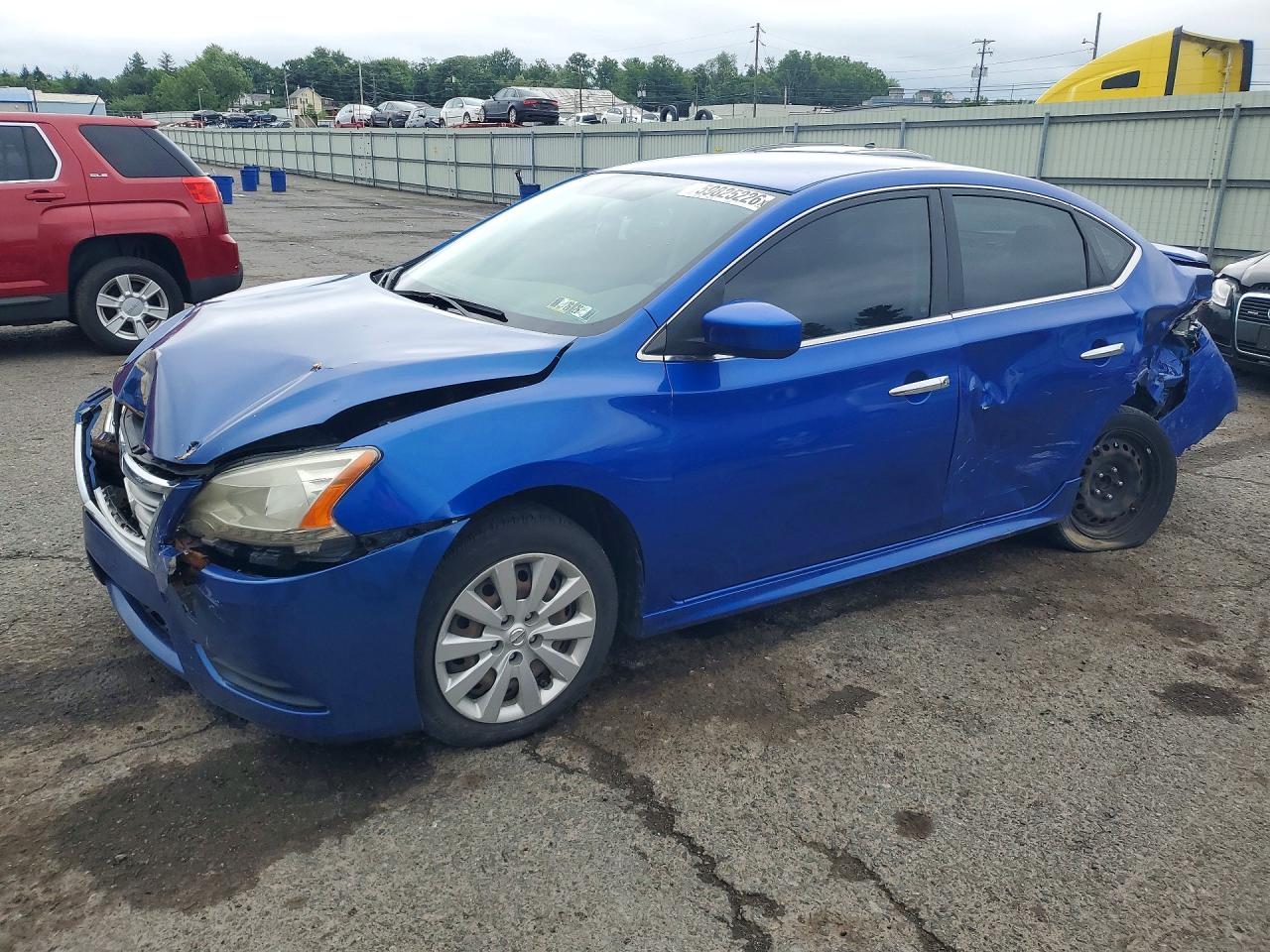 2014 Nissan Sentra Sr Blue vin: 3N1AB7AP8EY320265