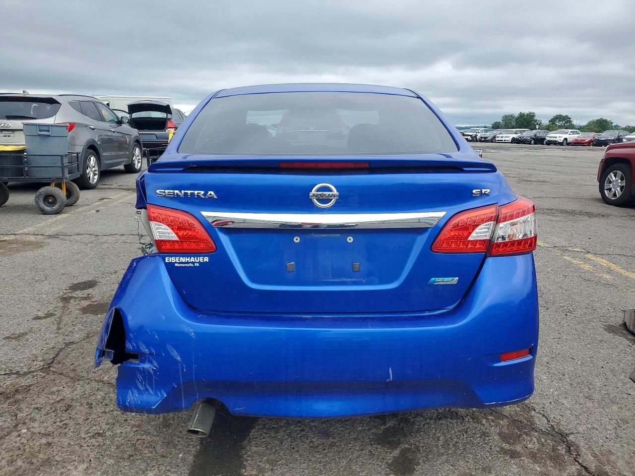 2014 Nissan Sentra Sr Blue vin: 3N1AB7AP8EY320265
