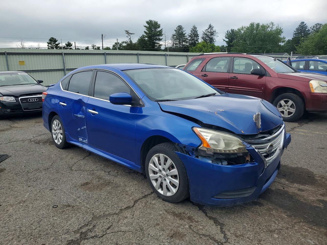 2014 Nissan Sentra Sr Blue vin: 3N1AB7AP8EY320265