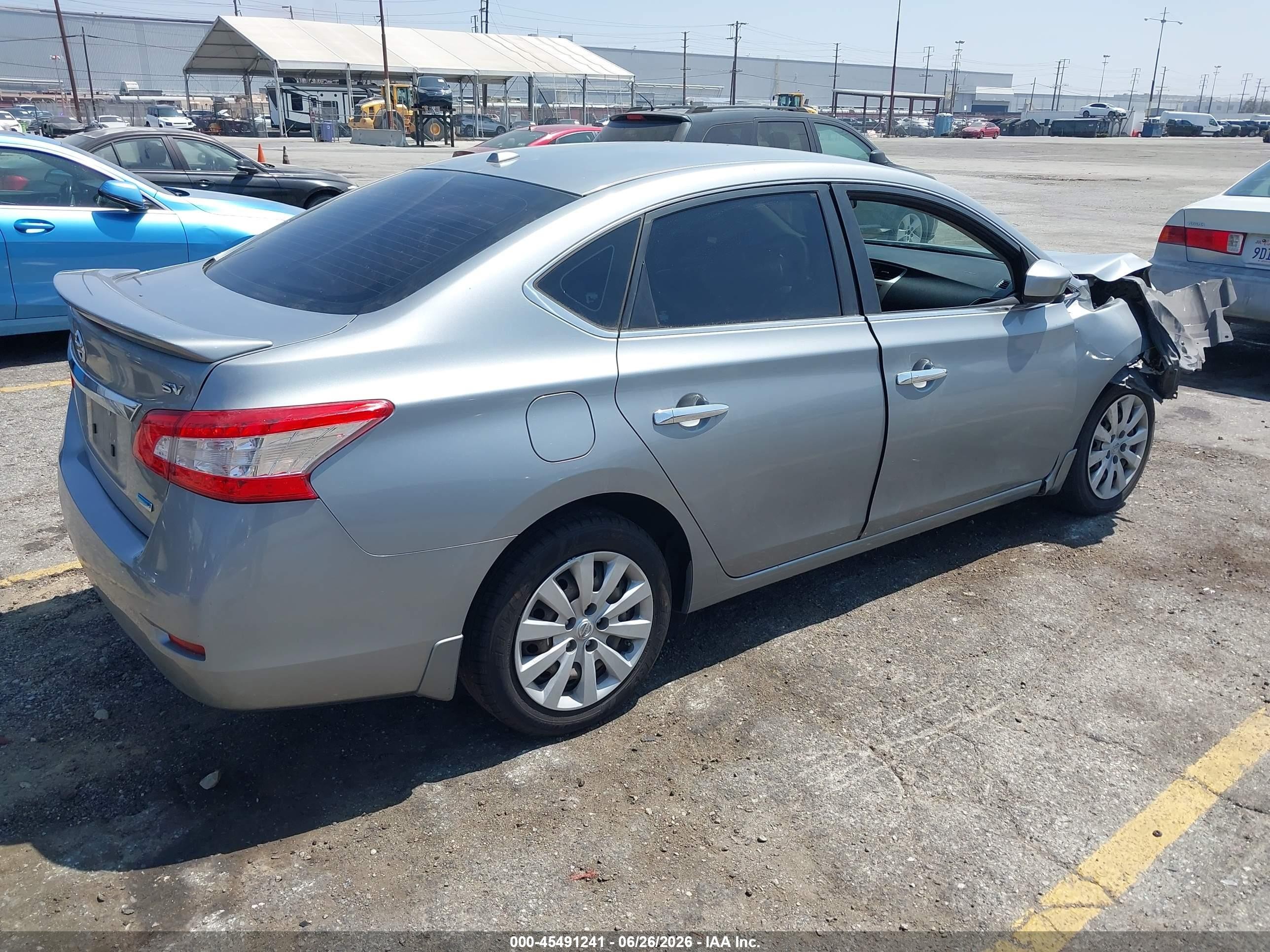2014 Nissan Sentra Sv Silver vin: 3N1AB7AP8EY320296