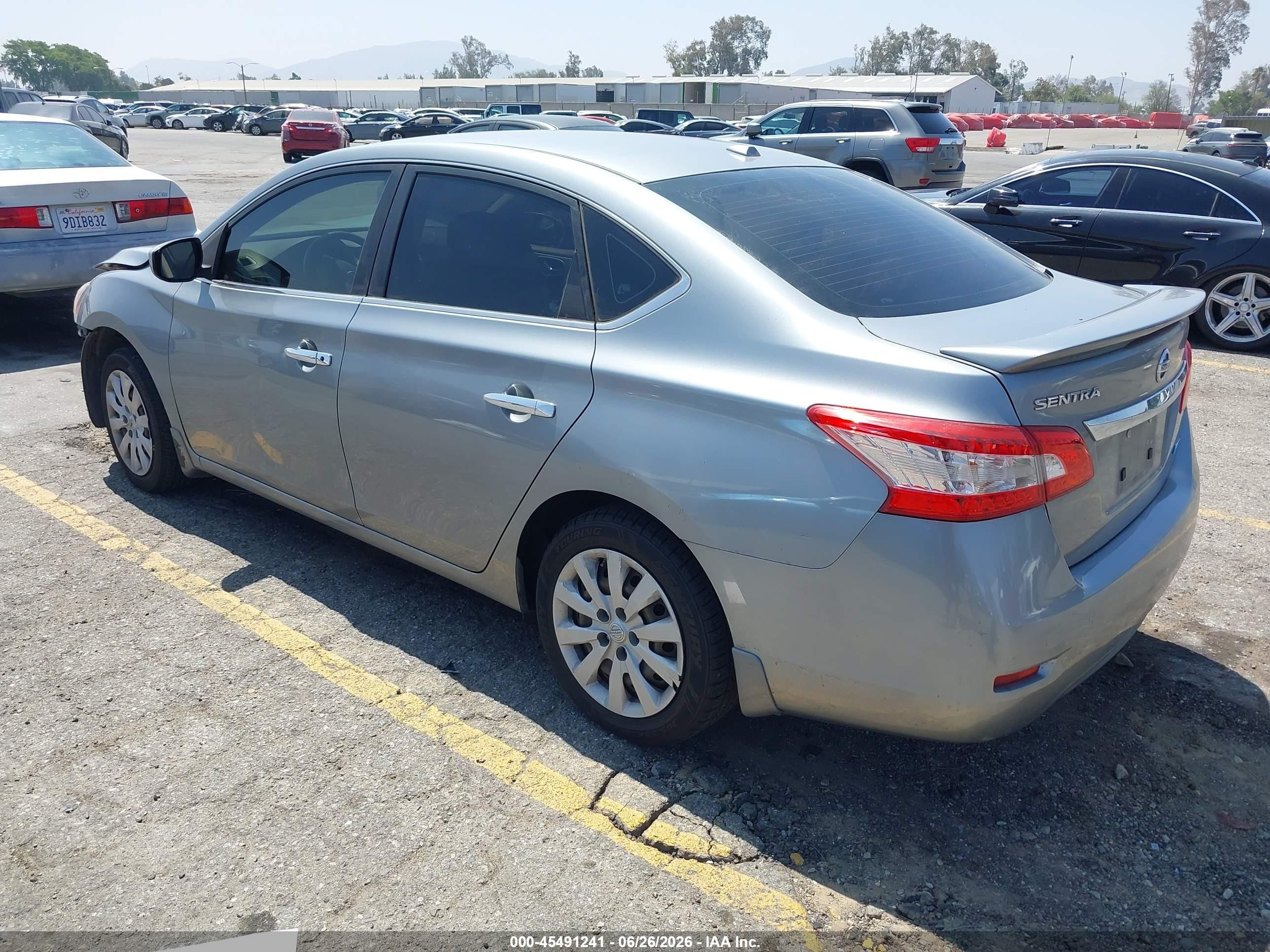 2014 Nissan Sentra Sv Silver vin: 3N1AB7AP8EY320296