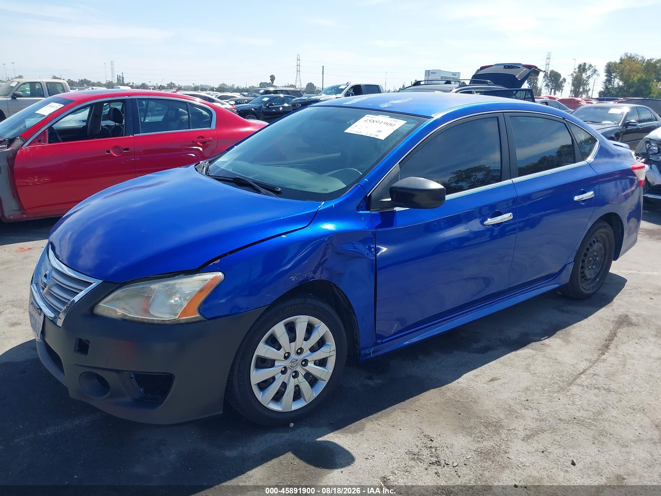 2014 Nissan Sentra Sr Blue vin: 3N1AB7AP8EY322923