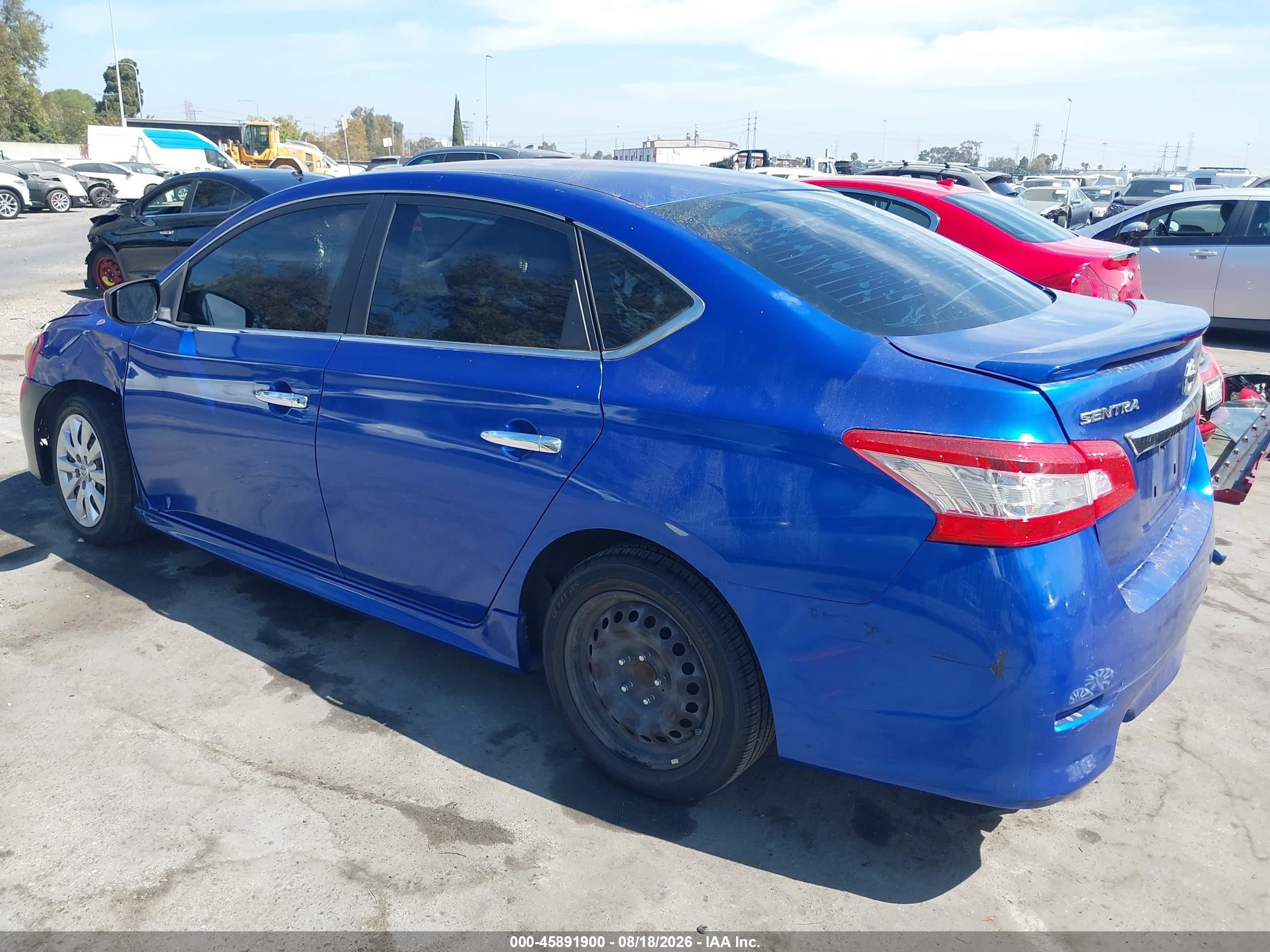 2014 Nissan Sentra Sr Blue vin: 3N1AB7AP8EY322923