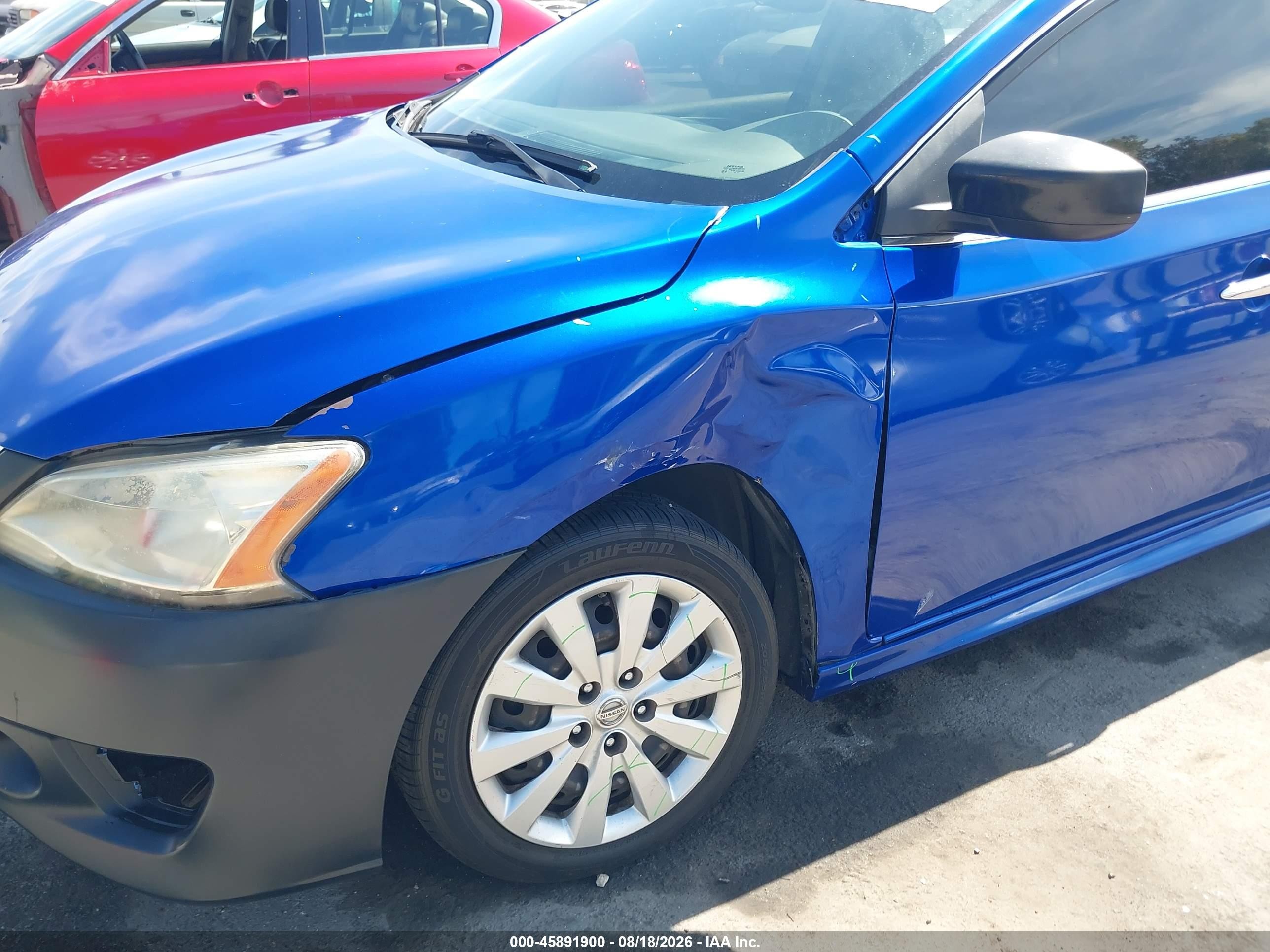 2014 Nissan Sentra Sr Blue vin: 3N1AB7AP8EY322923