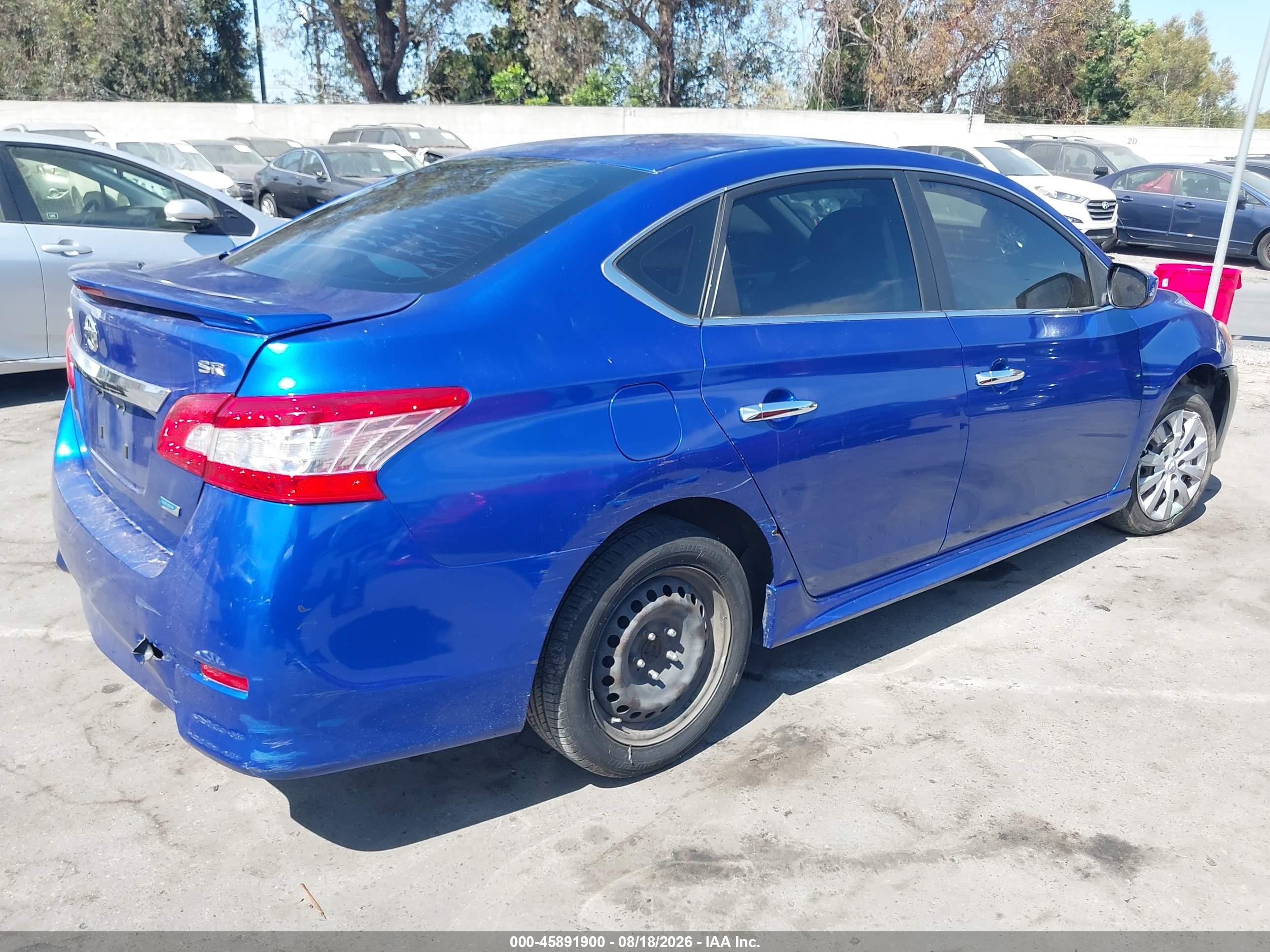 2014 Nissan Sentra Sr Blue vin: 3N1AB7AP8EY322923