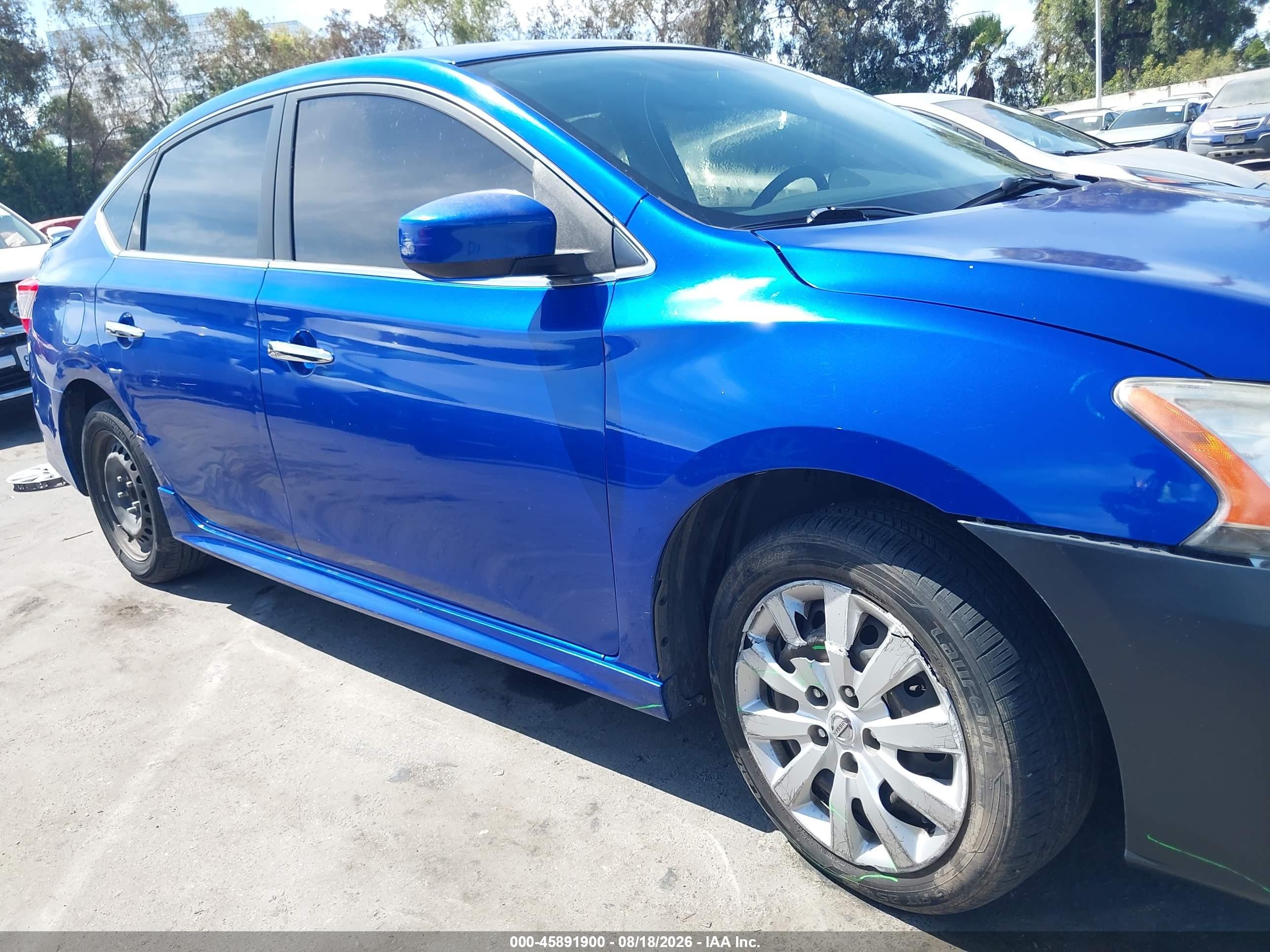 2014 Nissan Sentra Sr Blue vin: 3N1AB7AP8EY322923