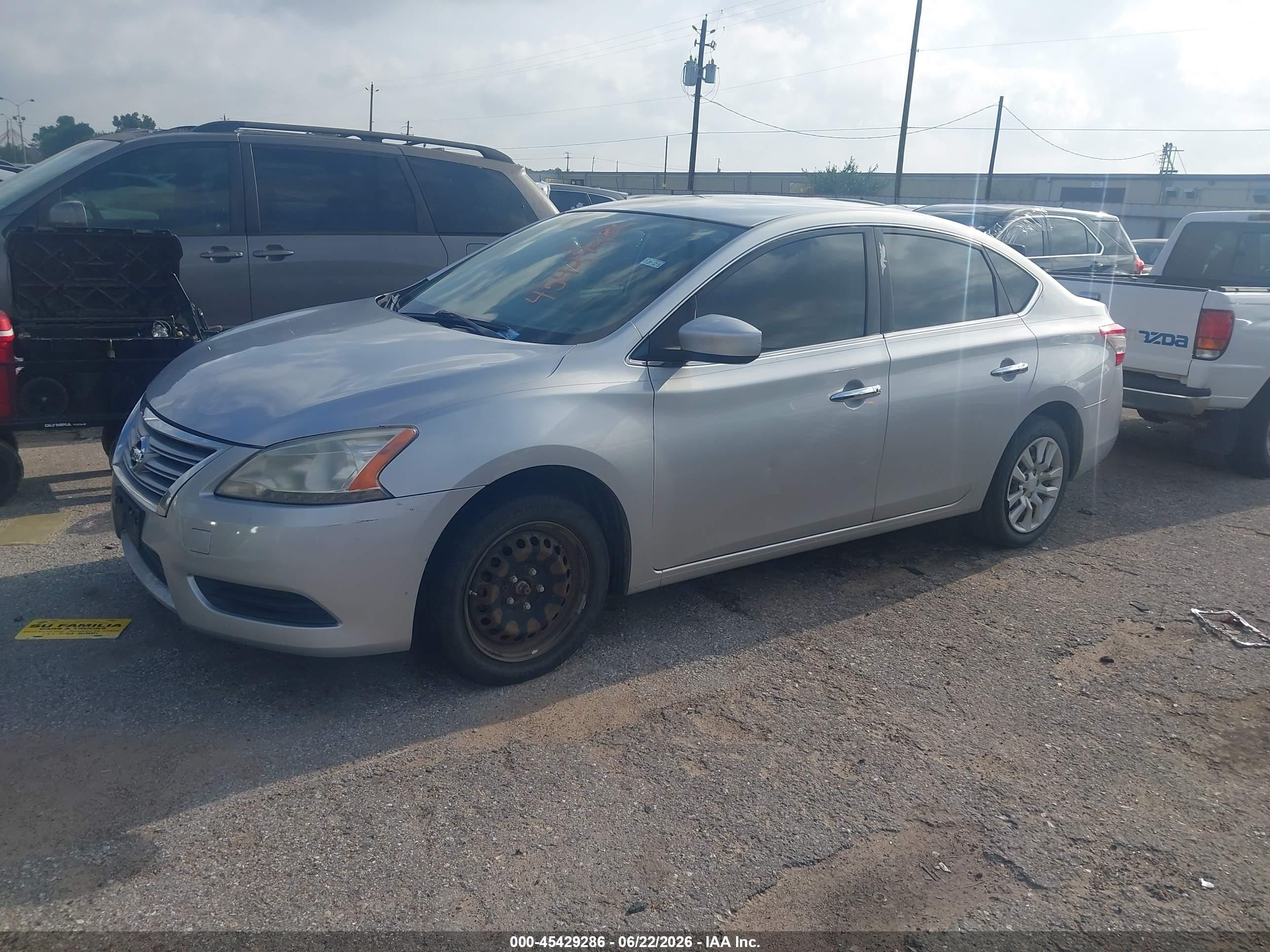 2014 Nissan Sentra S Silver vin: 3N1AB7AP8EY323411