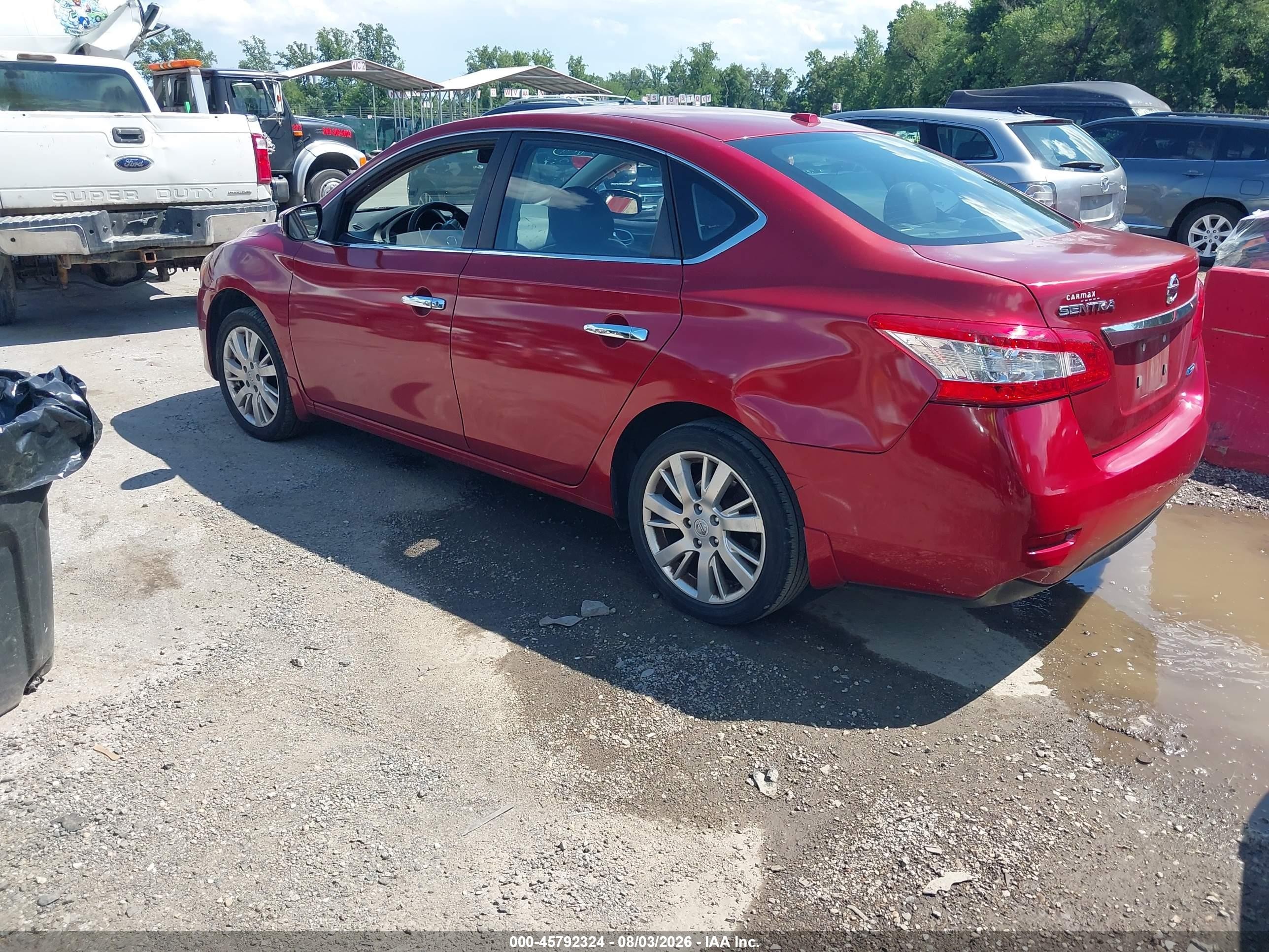 2014 Nissan Sentra Sl Red vin: 3N1AB7AP8EY324591