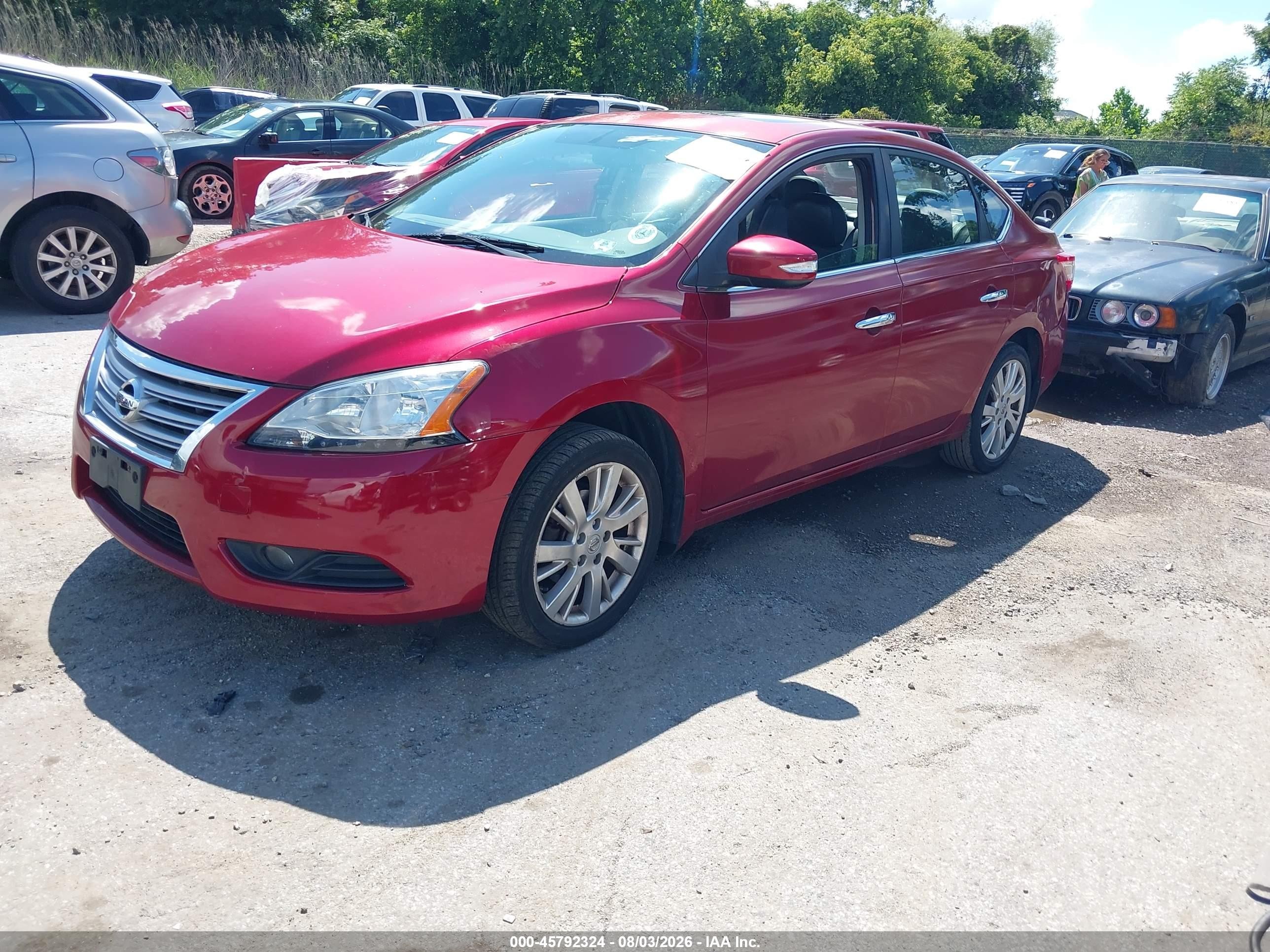 2014 Nissan Sentra Sl Red vin: 3N1AB7AP8EY324591