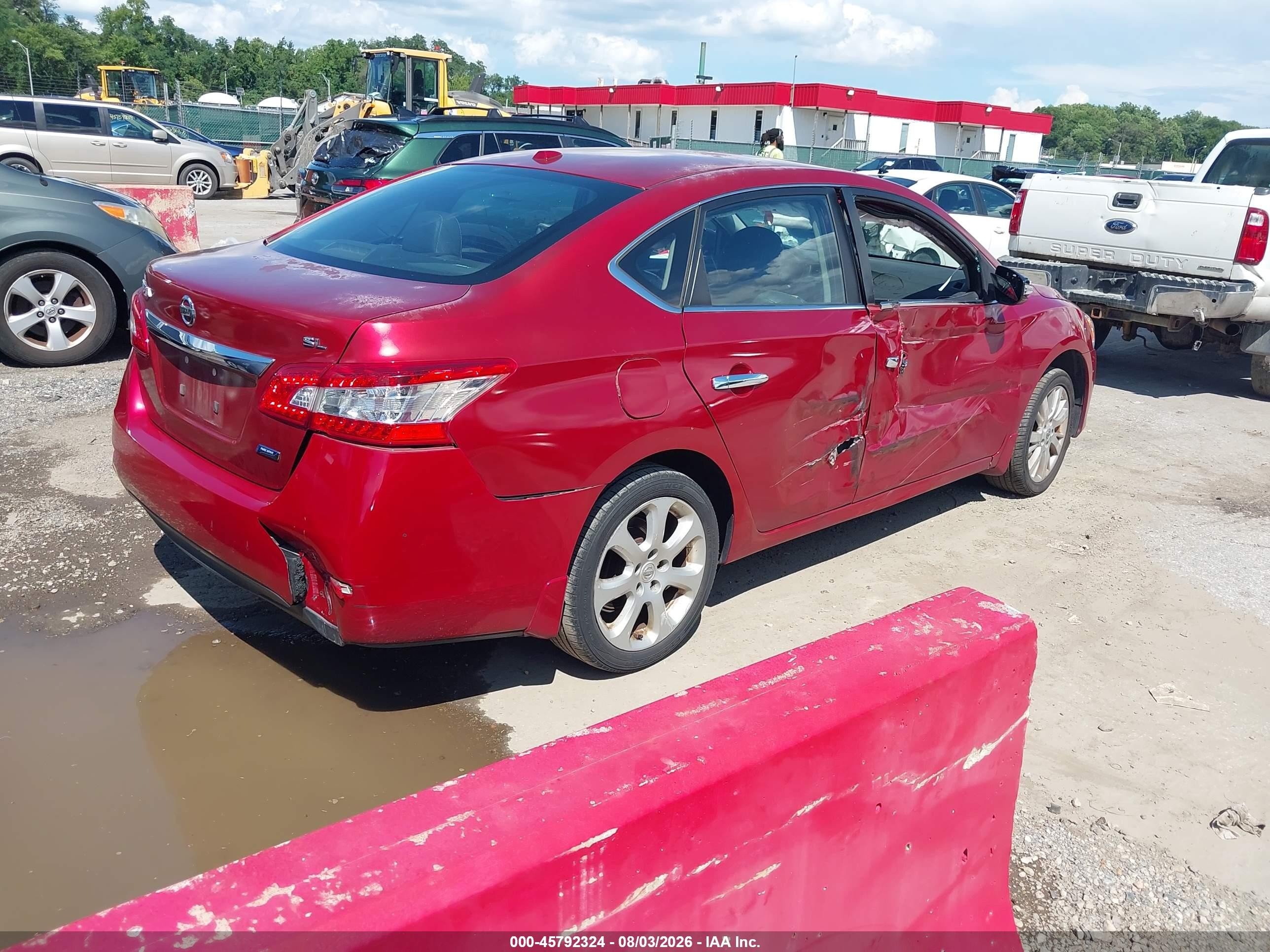 2014 Nissan Sentra Sl Red vin: 3N1AB7AP8EY324591