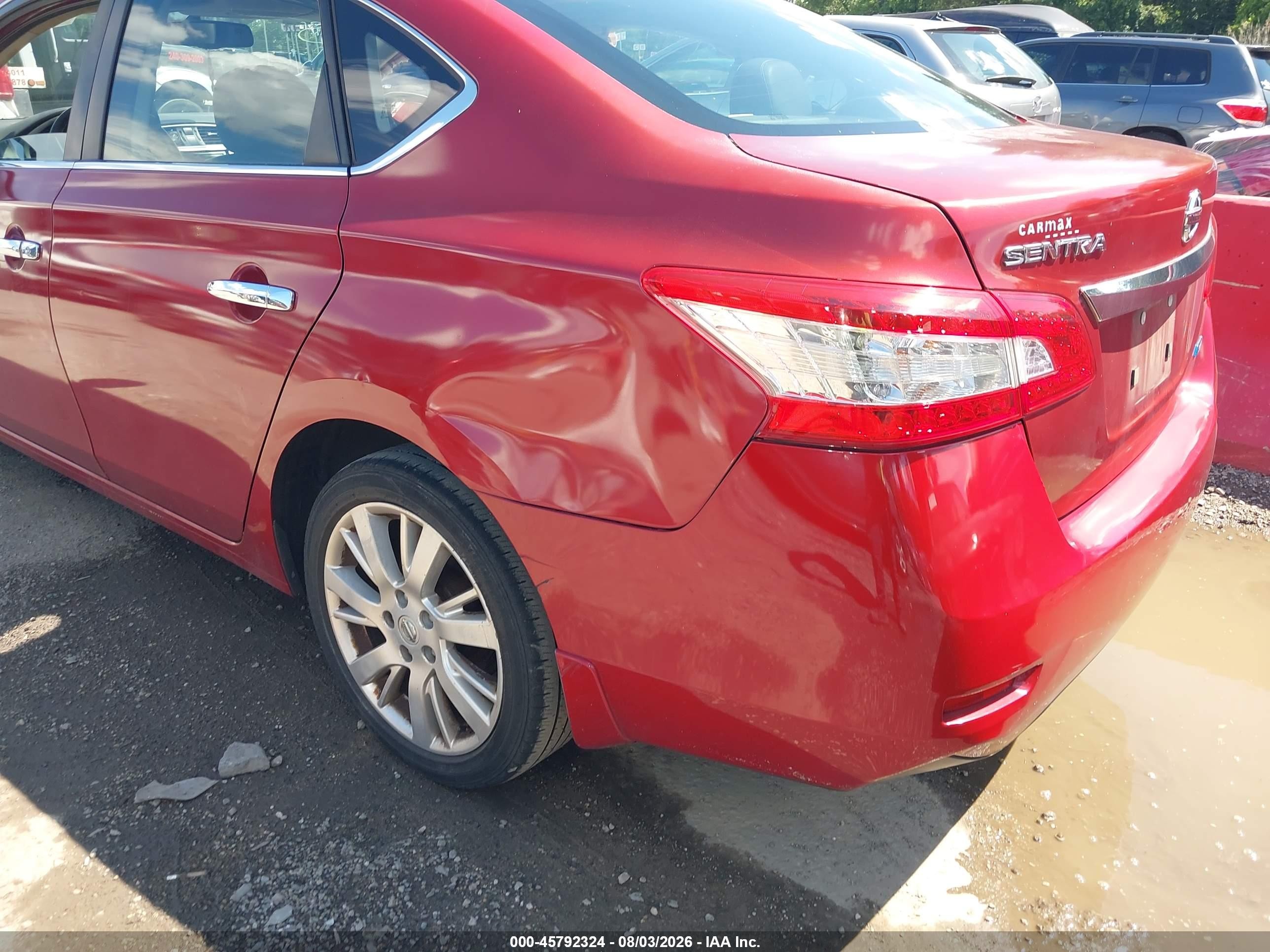 2014 Nissan Sentra Sl Red vin: 3N1AB7AP8EY324591