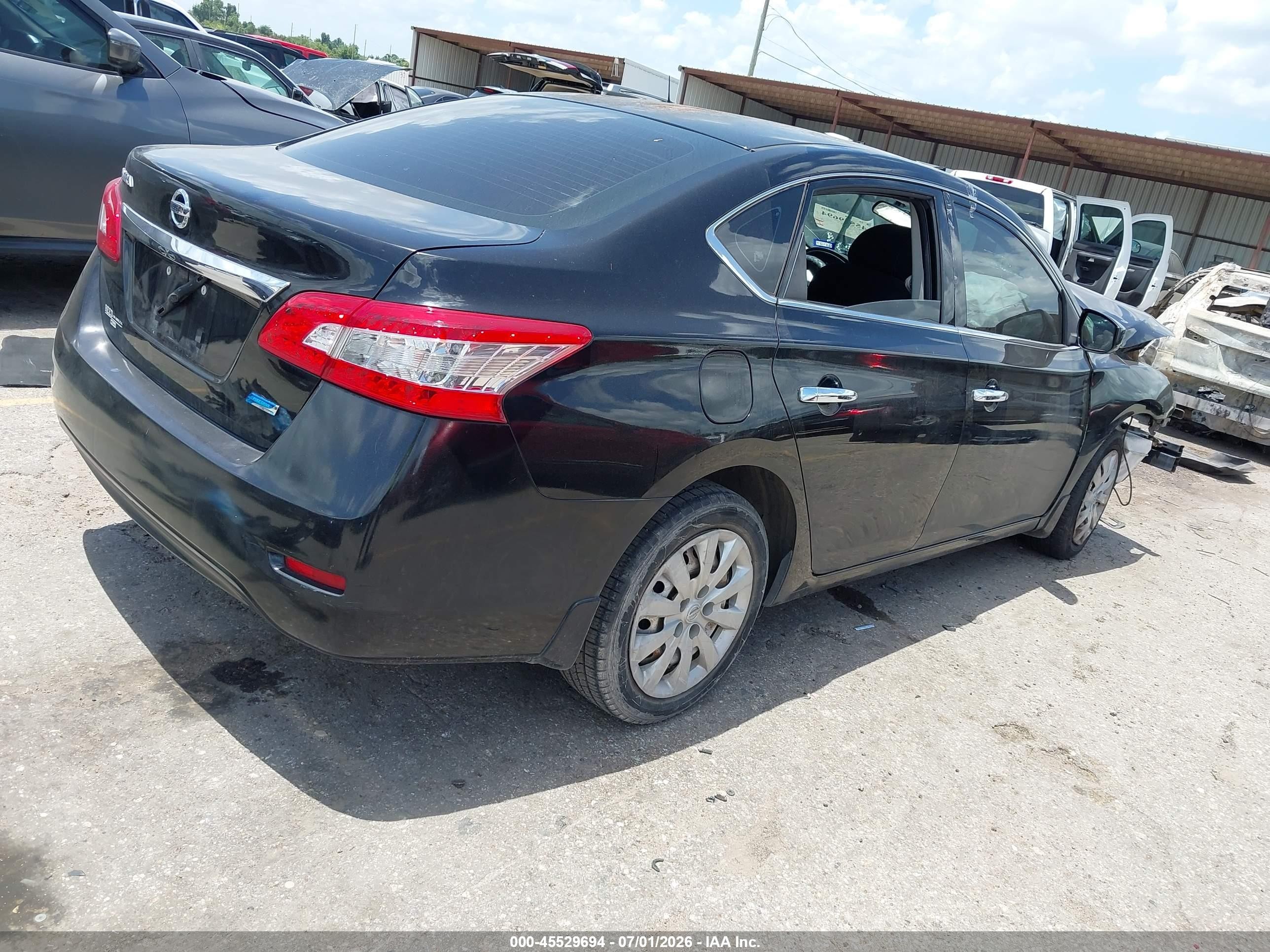 2014 Nissan Sentra S Black vin: 3N1AB7AP8EY325885