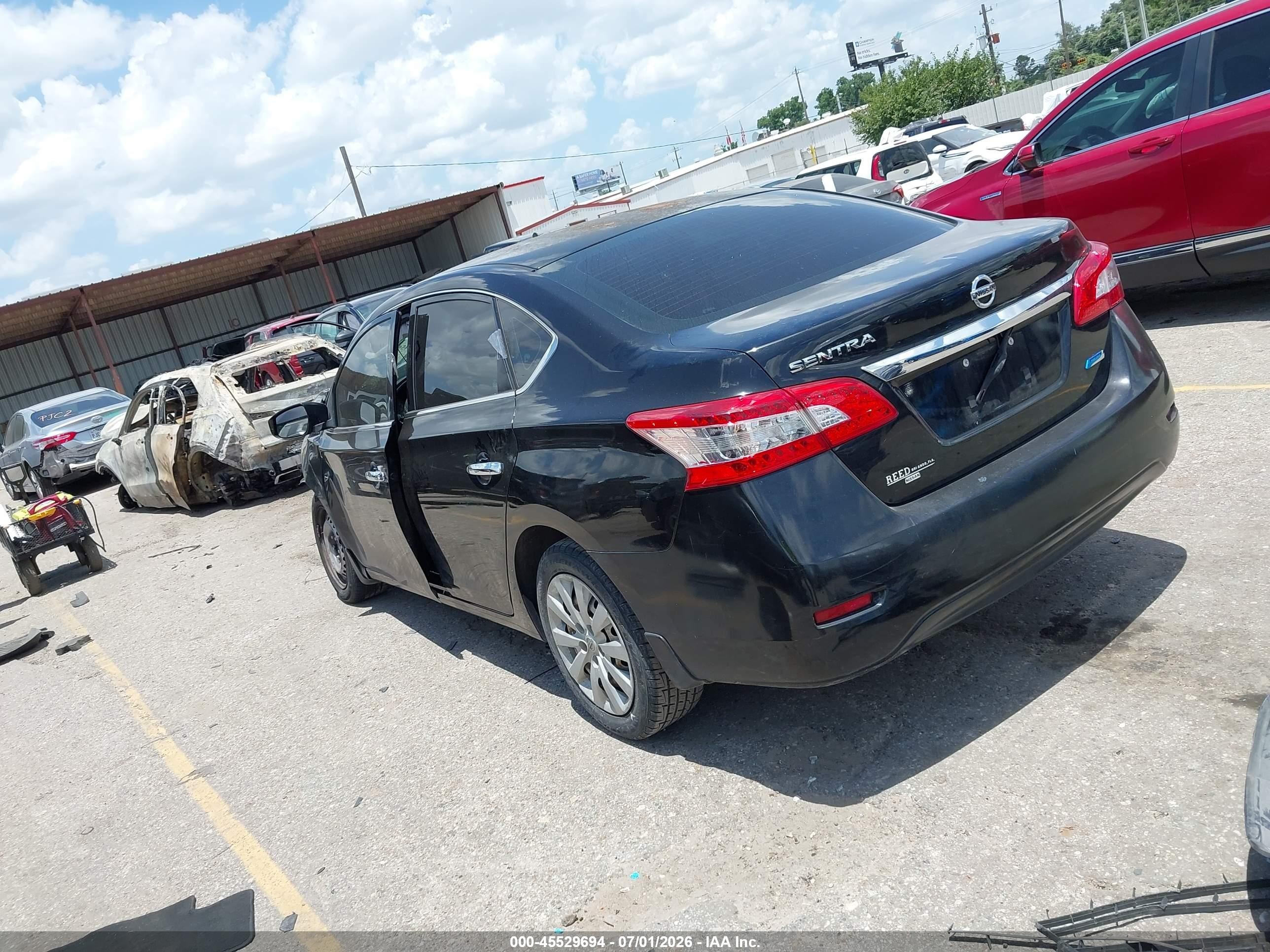 2014 Nissan Sentra S Black vin: 3N1AB7AP8EY325885