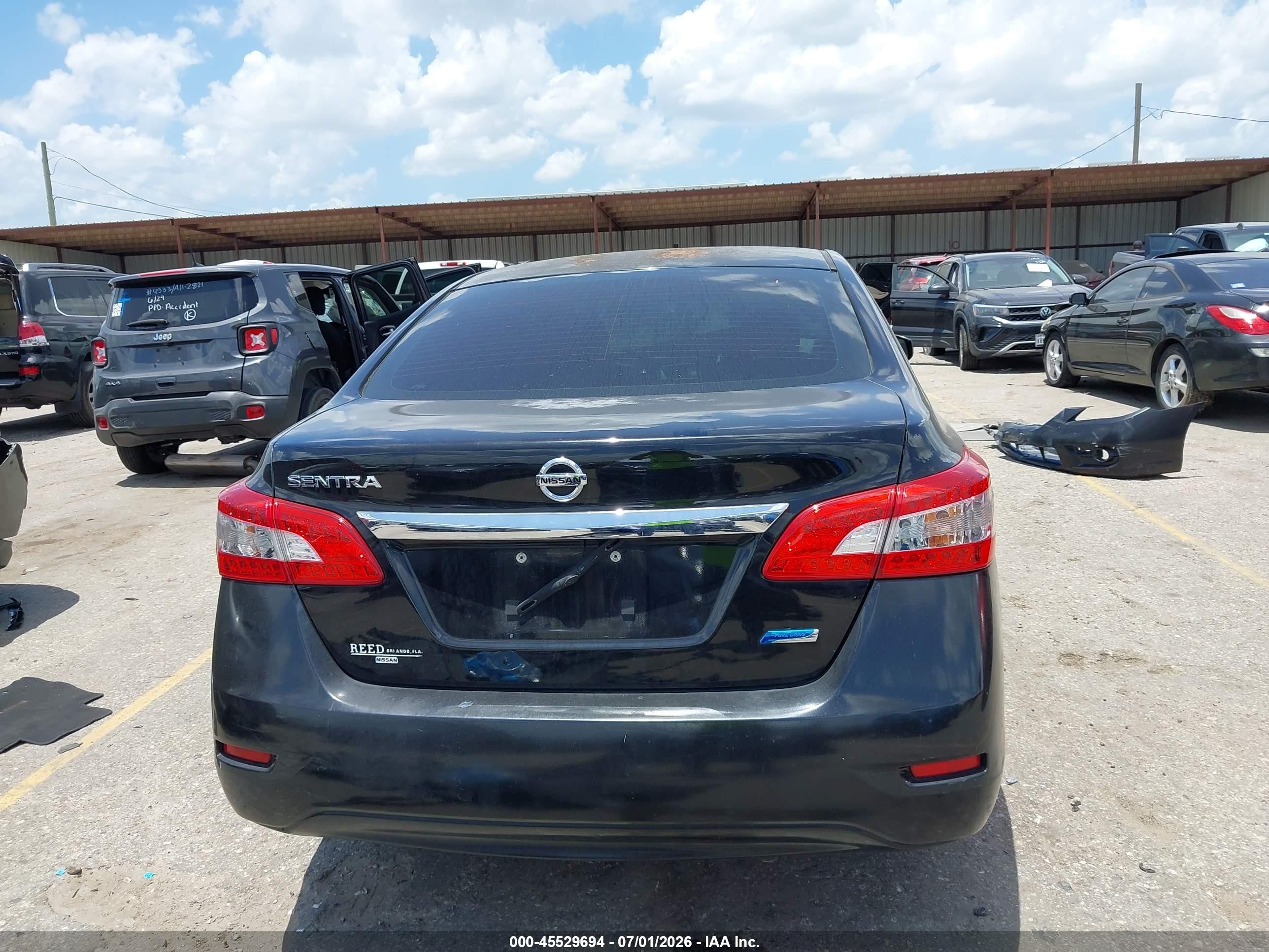 2014 Nissan Sentra S Black vin: 3N1AB7AP8EY325885