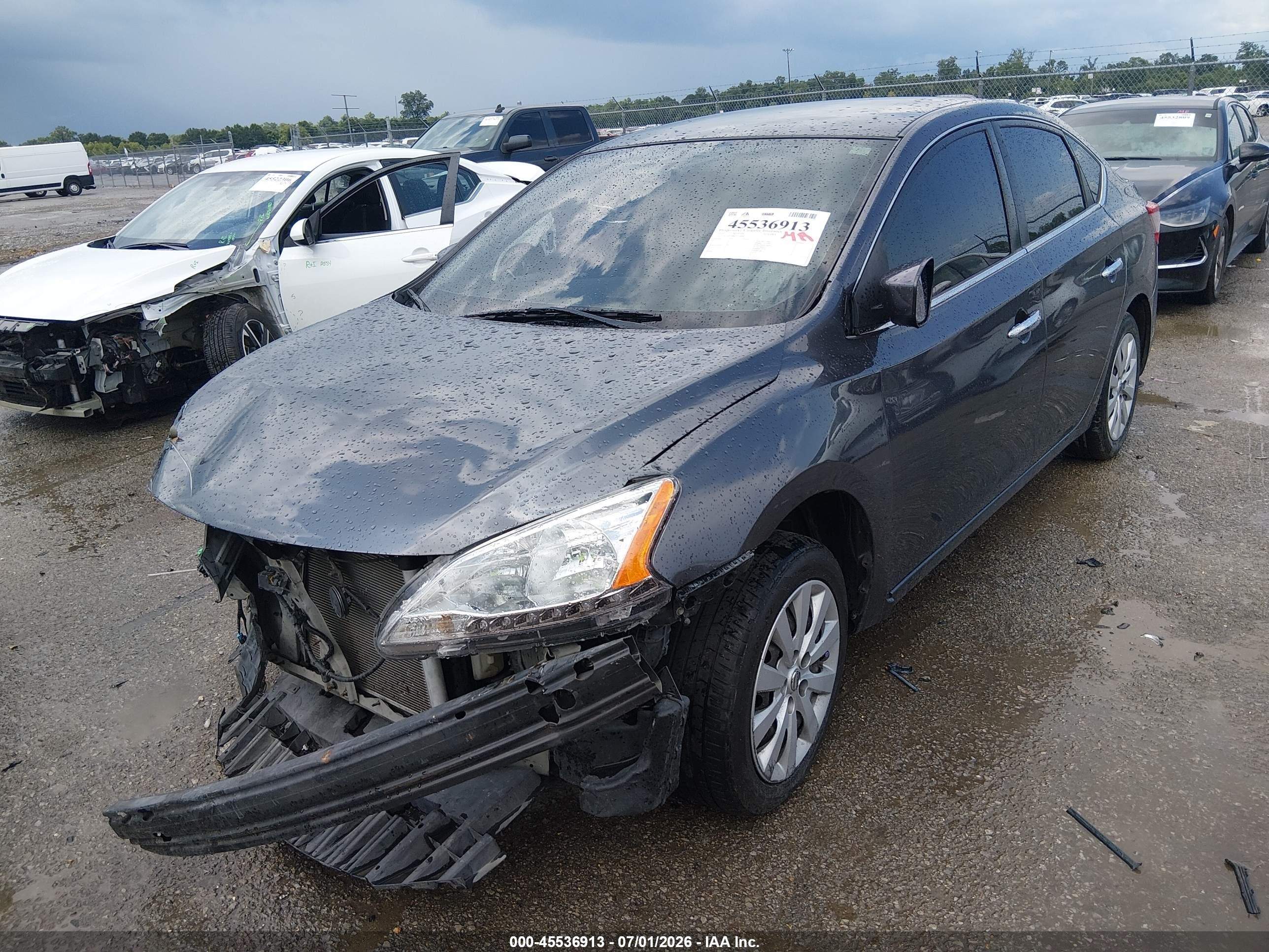 2014 Nissan Sentra Sv Gray vin: 3N1AB7AP8EY328060