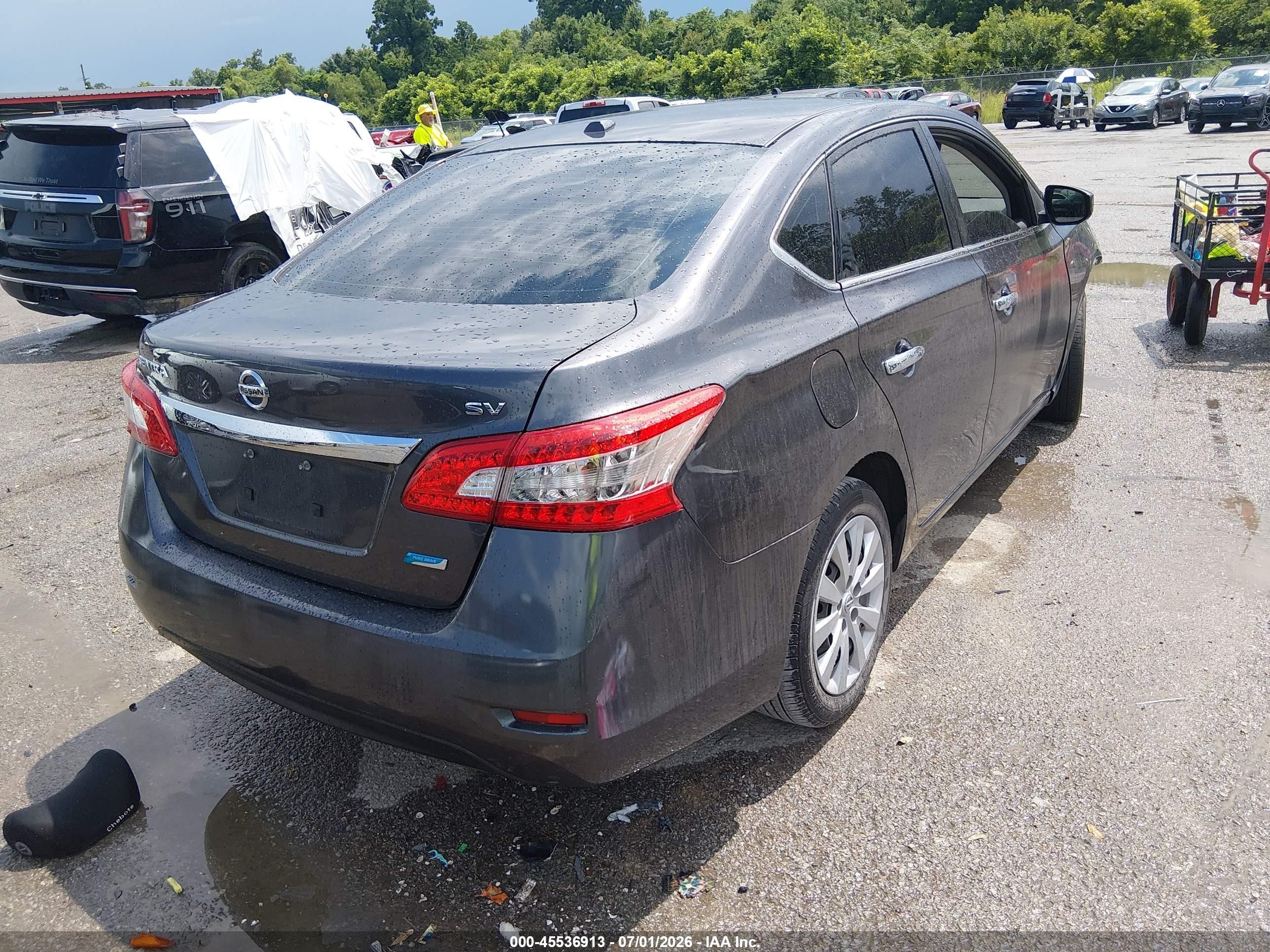 2014 Nissan Sentra Sv Gray vin: 3N1AB7AP8EY328060