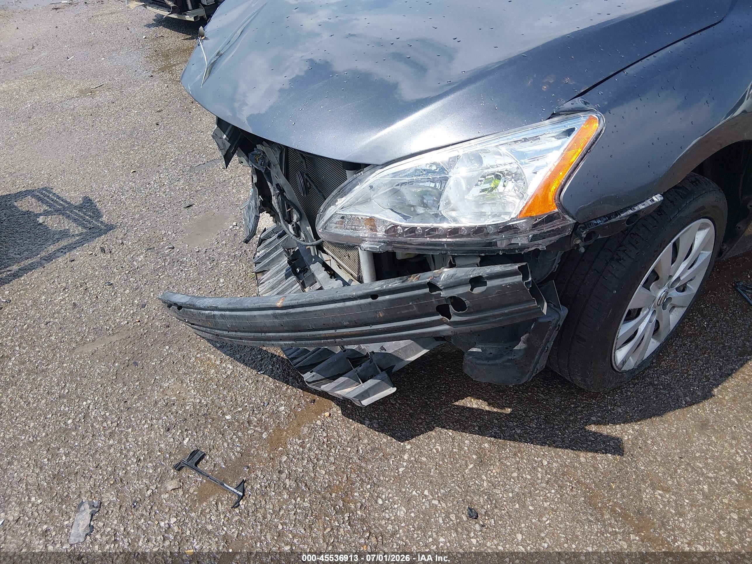 2014 Nissan Sentra Sv Gray vin: 3N1AB7AP8EY328060
