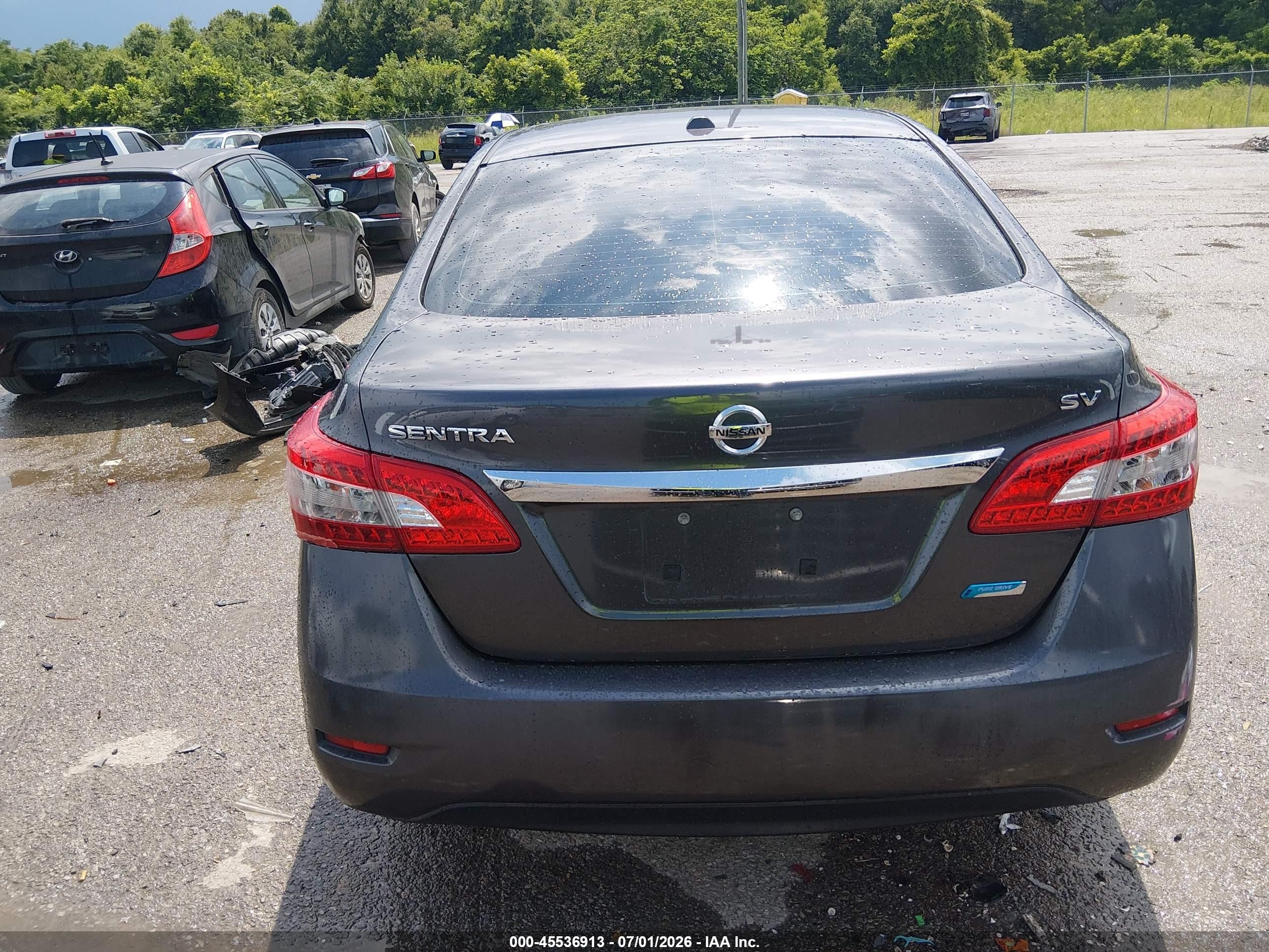 2014 Nissan Sentra Sv Gray vin: 3N1AB7AP8EY328060