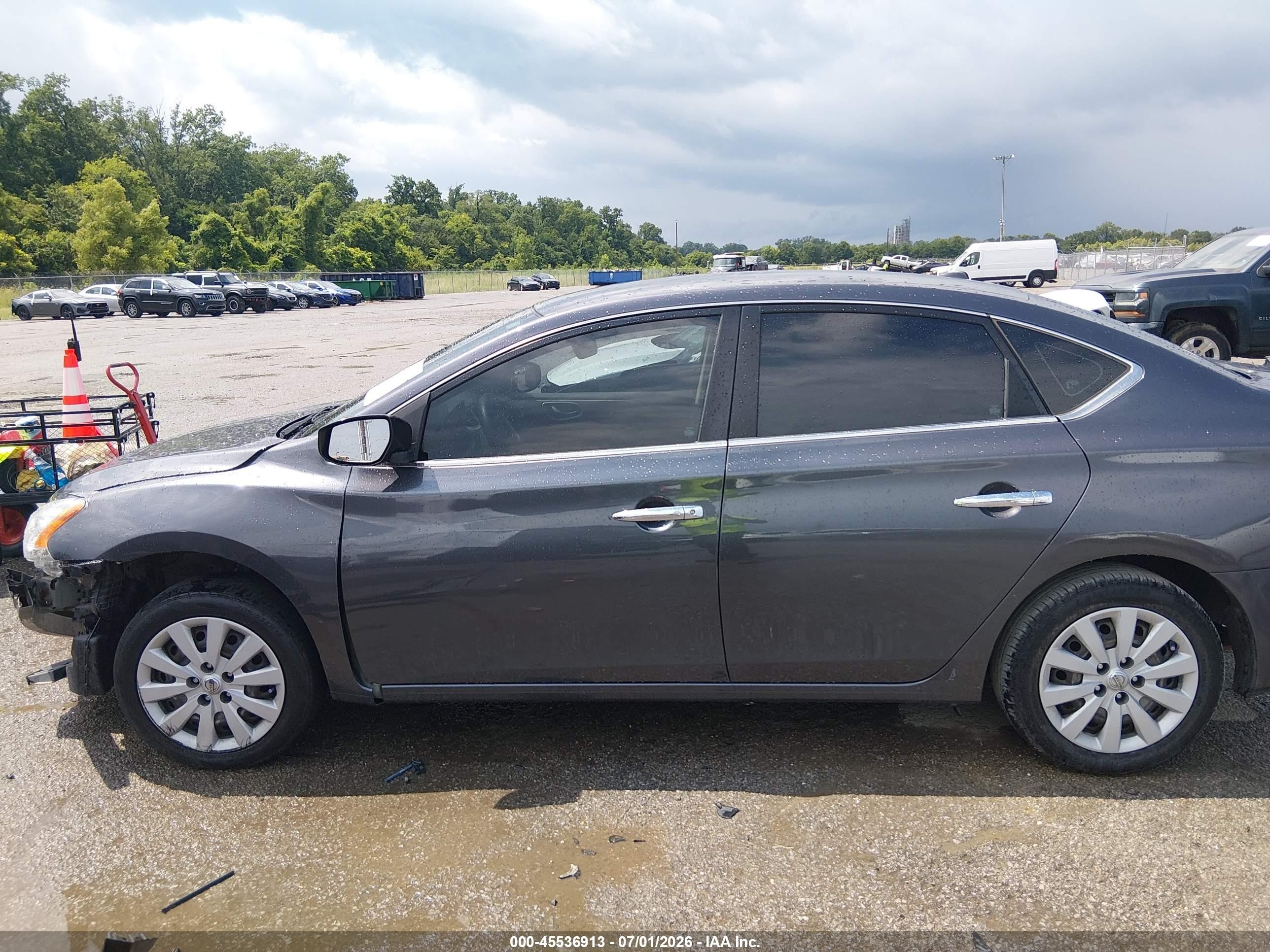 2014 Nissan Sentra Sv Gray vin: 3N1AB7AP8EY328060