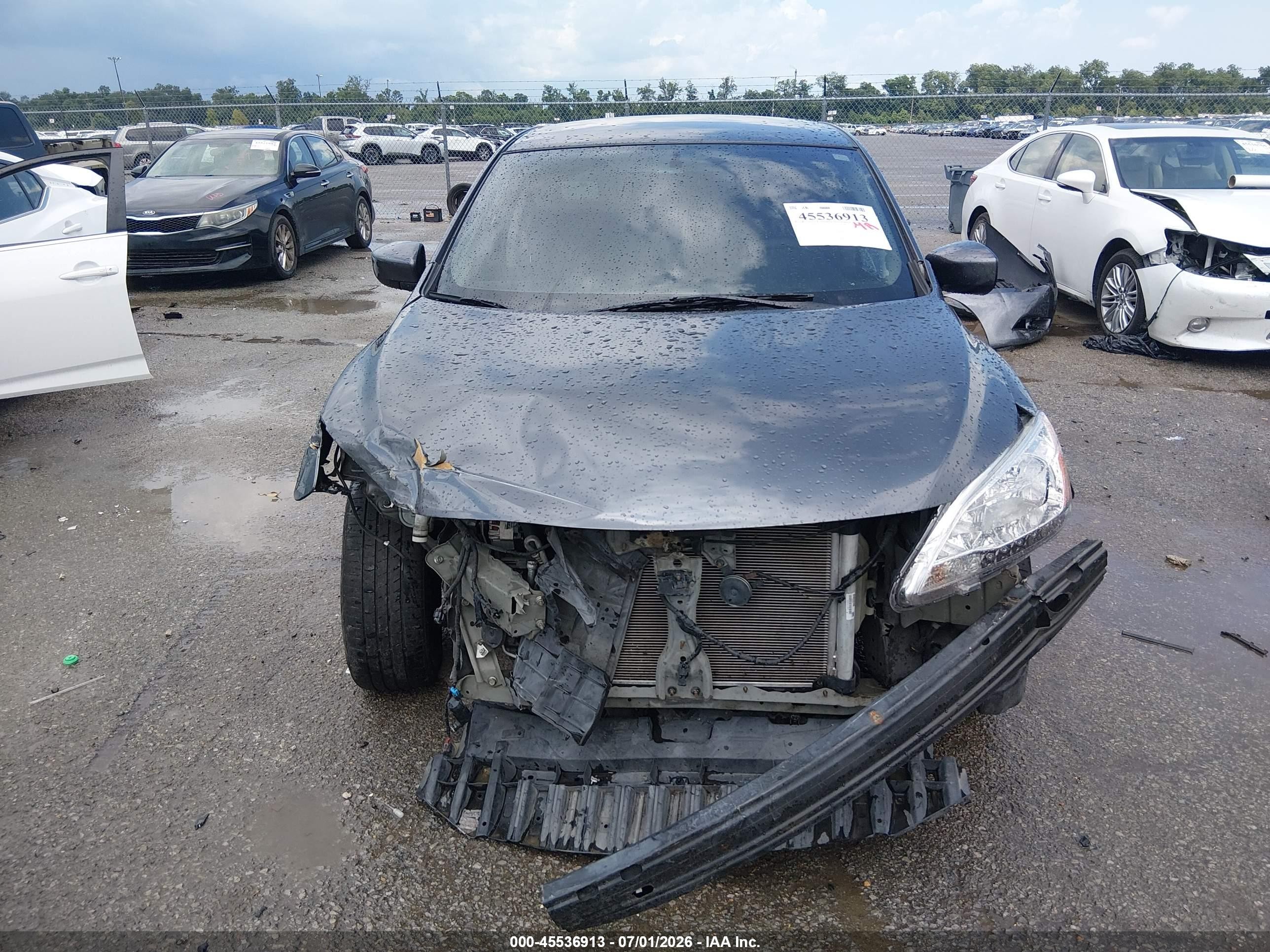 2014 Nissan Sentra Sv Gray vin: 3N1AB7AP8EY328060