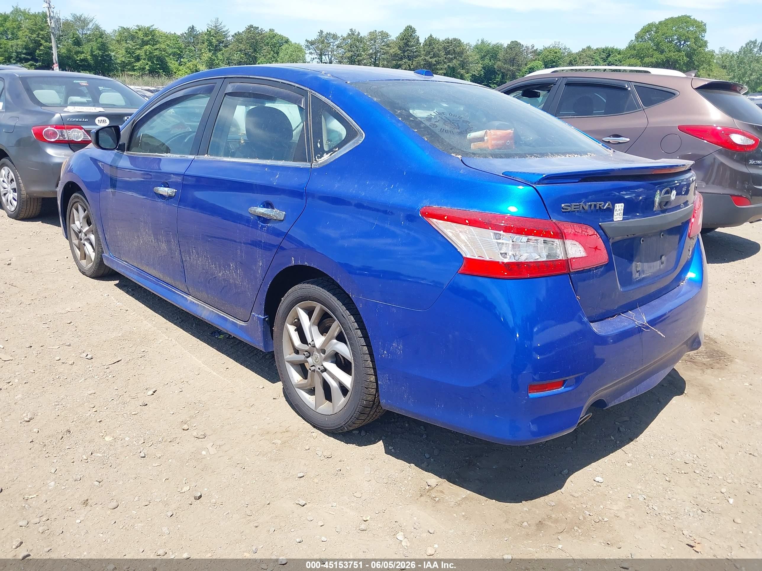 2014 Nissan Sentra Sr Blue vin: 3N1AB7AP8EY329564